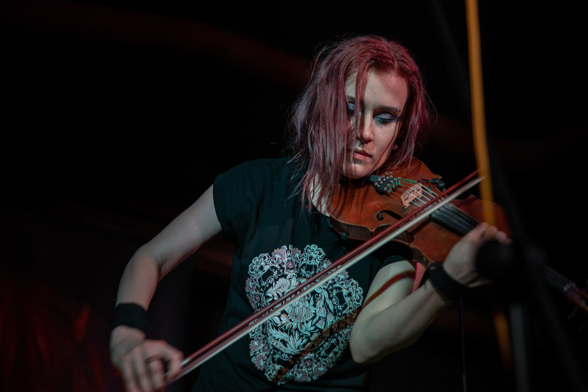 Żywiołak - biometal, folk, ethno sound,
Robert Jaworski - fidel renesansowa, wokal, lira korbowa,
Kamil Strzyżewski - gitara basowa, lutnia,
Wiktoria Kwiatkowska - śpiew, 
Zuza Ciszewska - śpiew, skrzypce,
Michał Lange - perkusja,
Szyszka Leśna - skrzypce ,wokal wspomagający,
Warszawa, klub Potok Drugi Dom Ludzi Rocka,
fot. Andrzej kaziq Wasilkiewicz