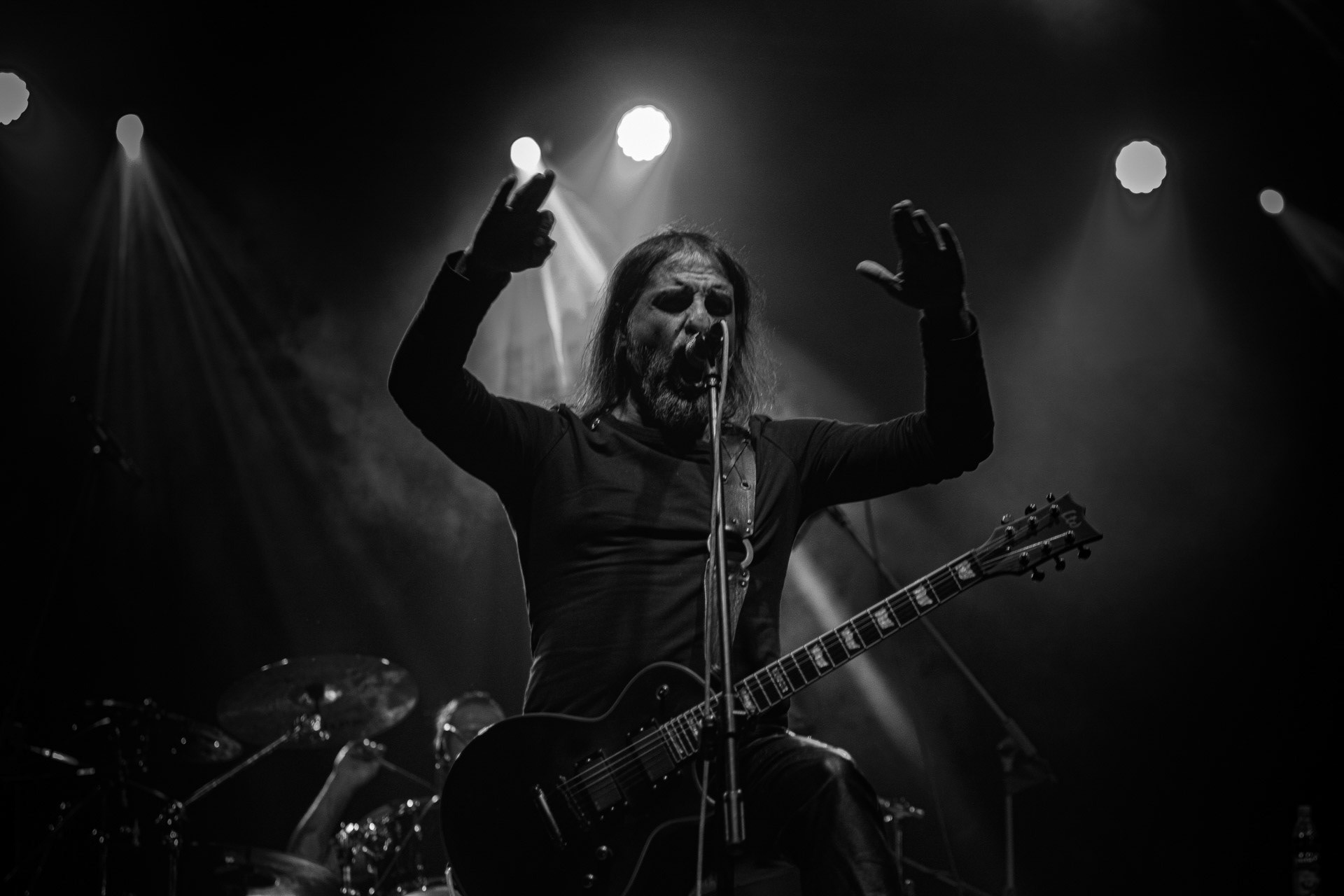 24.09.2021 koncert Rotting Christ, Warszawa, Progresja.N/z Sakis Tolis gitara wokal,fot. Andrzej Wasilkiewicz/REPORTER