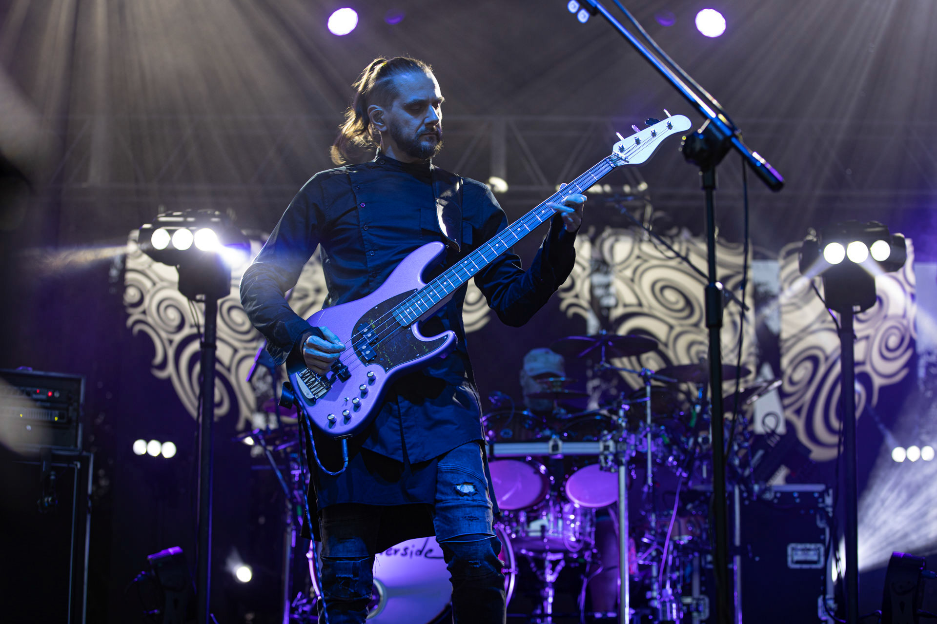 21.08.2021 koncert Riverside 20 lecie w Warszawie,Letnia scena Progresji, Gramy do Woli.n/z Mariusz Duda – bass, wokal,Fot. Andrzej Wasilkiewicz/Reporter