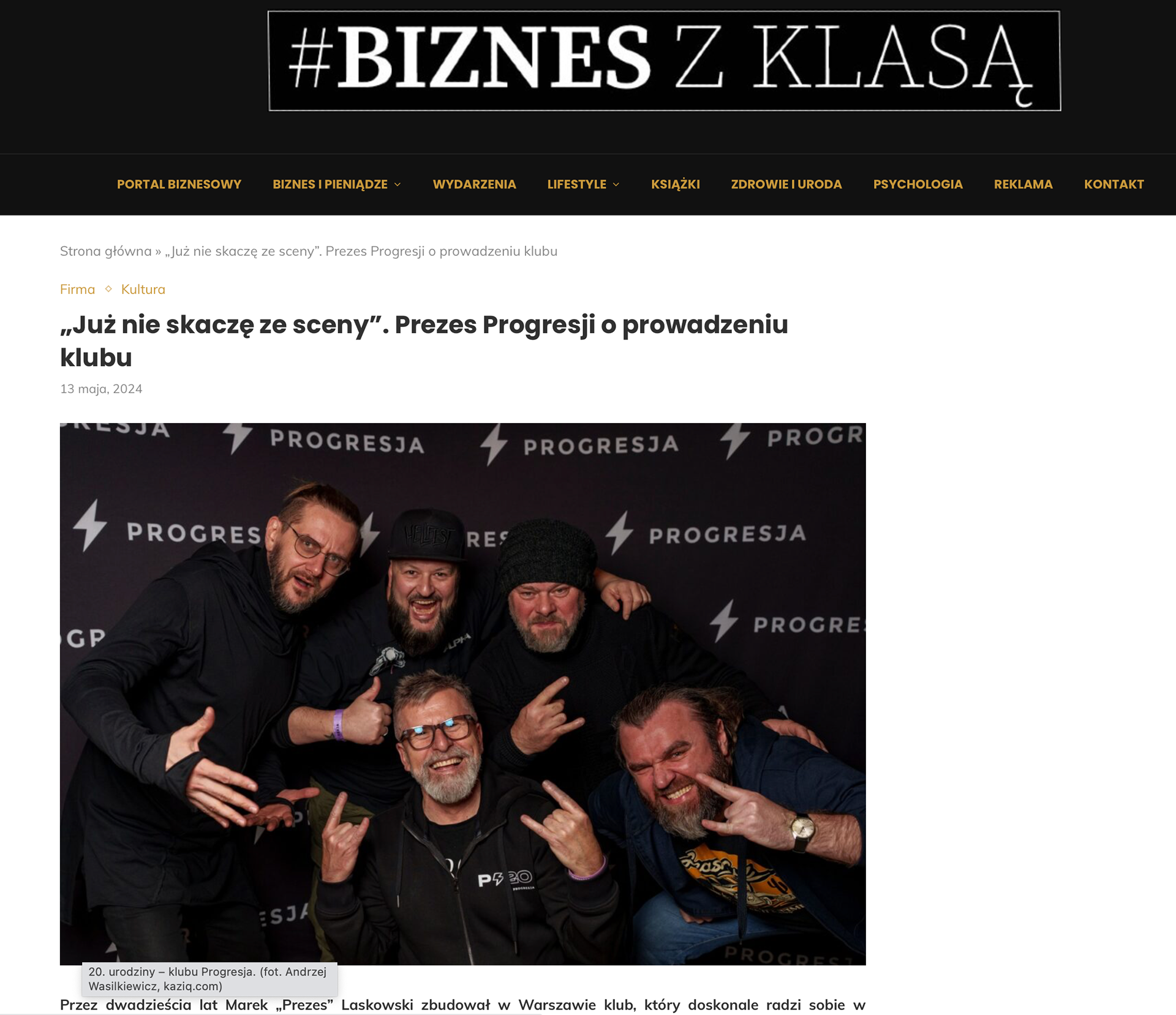 „Już nie skaczę ze sceny”. Prezes Progresji o prowadzeniu klubu