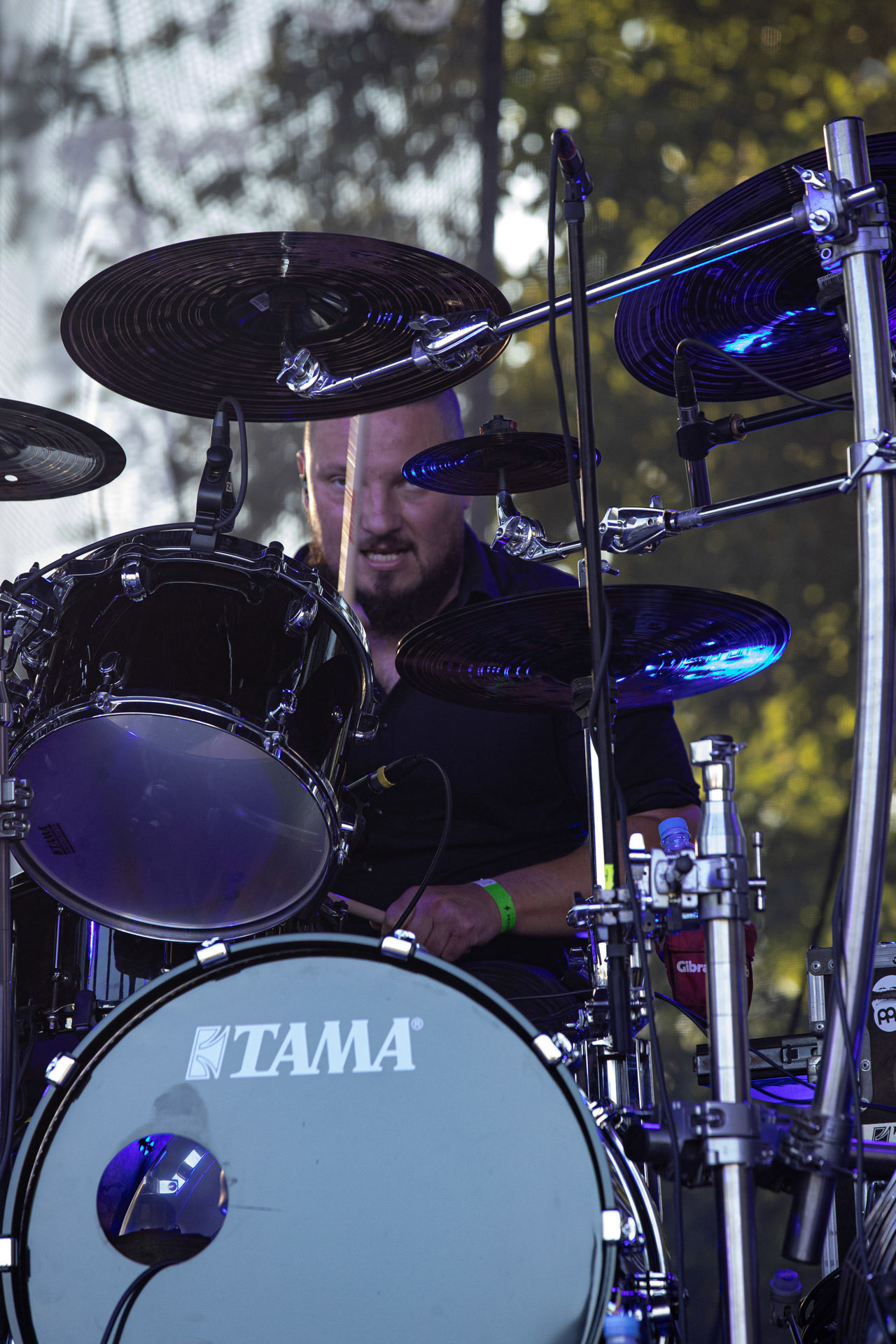 Hunter - postpandemoniczny koncert z okazji XXXV-lecia.Progresja - Gramy do Woli, Warszawa.Dariusz „Daray” Brzozowski – perkusja, Letnia Scena Progresji.fot. Andrzej Wasilkiewicz/Reporter