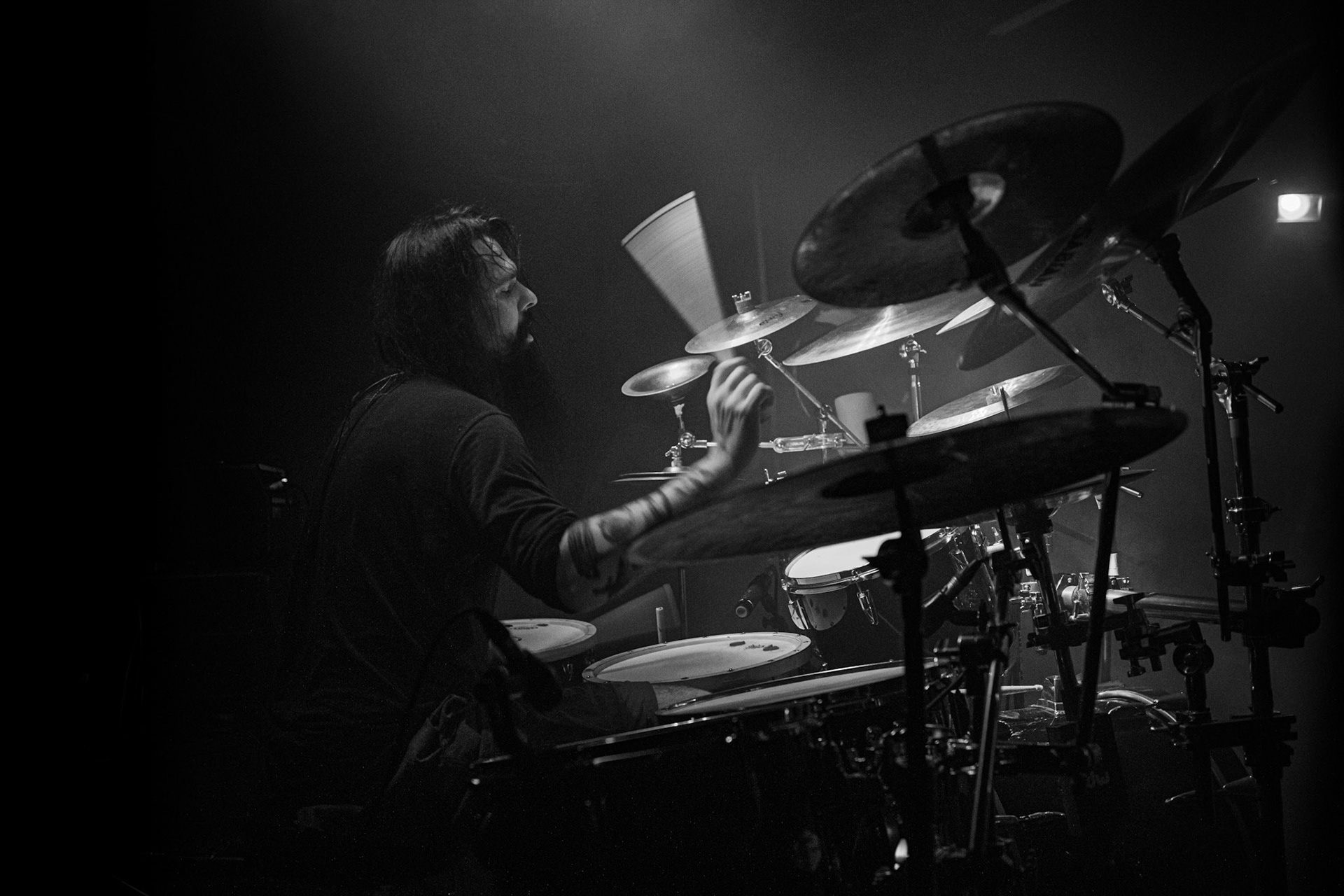 Koncert 4dots - 20.12.2019 Warszawa Klub Pogłos, n/z J.R. Chodkowski drums, Post something, Post something else, fot. Andrzej Wasilkiewicz/REPORTER