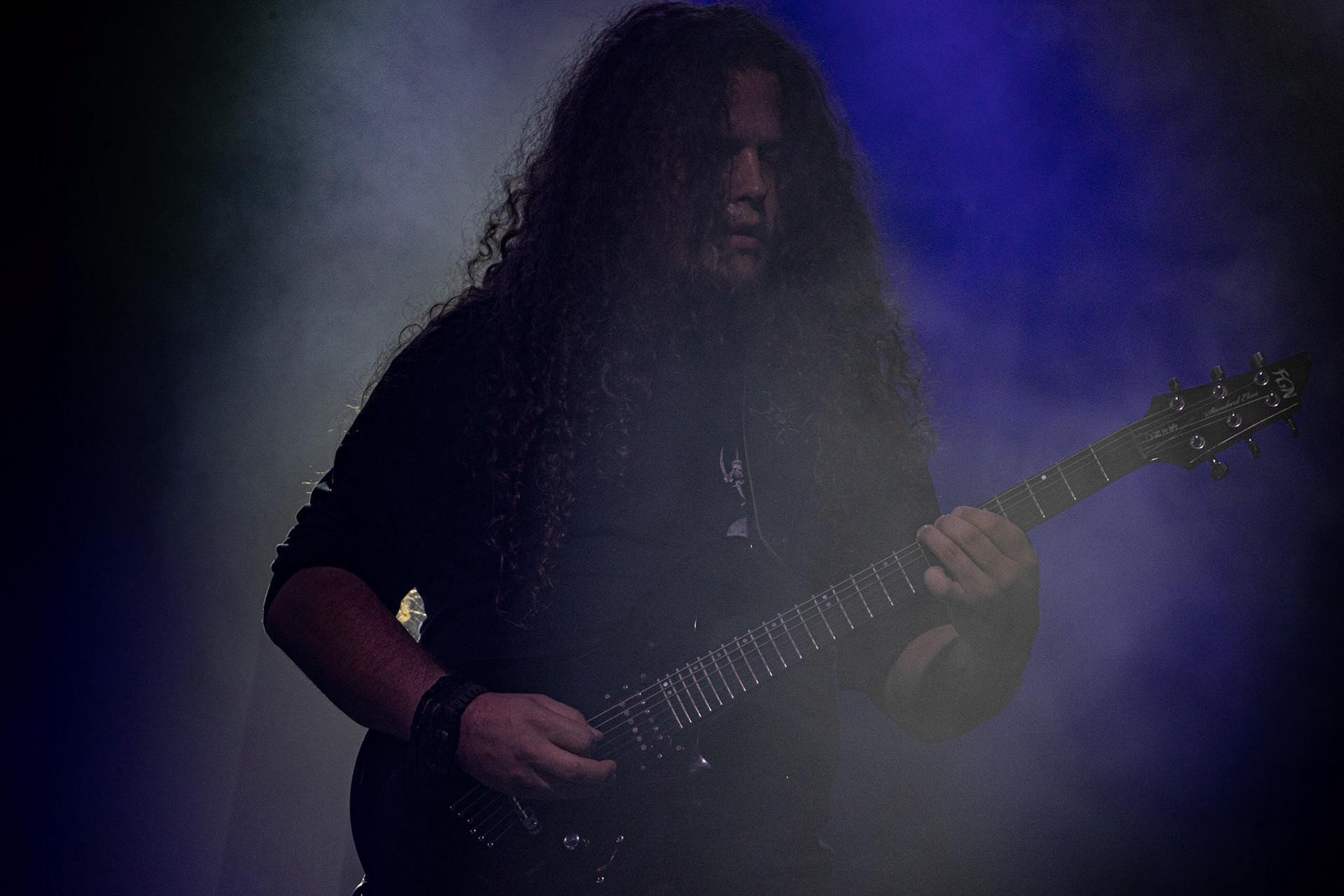 12.09.2021 - KAT i Roman Kostrzewski - koncert "Do zobaczenia w piekle" Wroclaw, Centrum Koncertowe A2.  Jacek Hiro – gitara,fot. Andrzej kaziq Wasilkiewicz