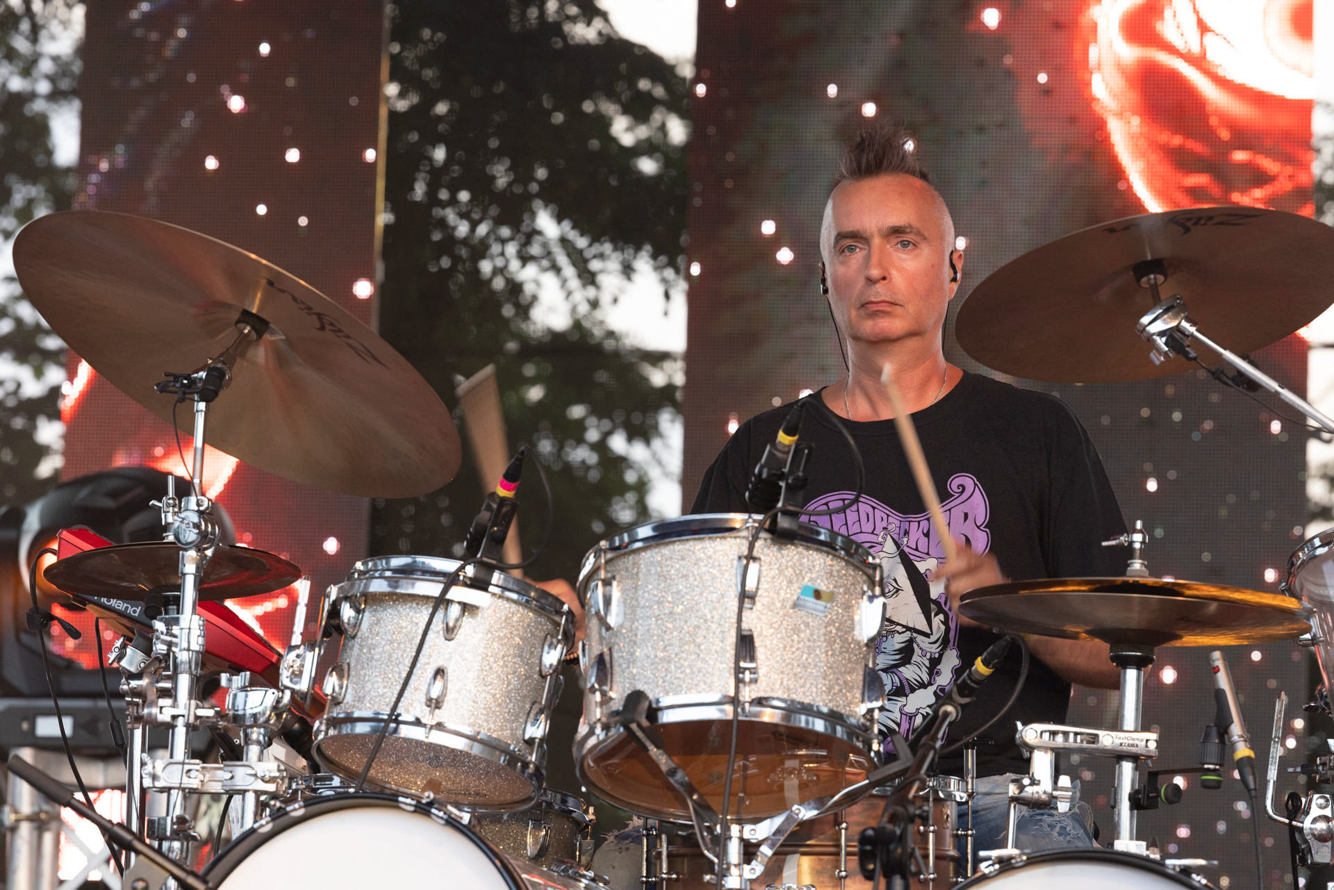 Koncerty Lady Pank w ramach urodzinowej trasy LP40 warszawska Pogresja.Gramy do Woli. Polski Rock, pop, soft rock, polska grupa rockowa z czasów PRL.n/z. Kuba Jabłoński – perkusja Fot. Andrzej kaziq Wasilkiewicz/Reporter