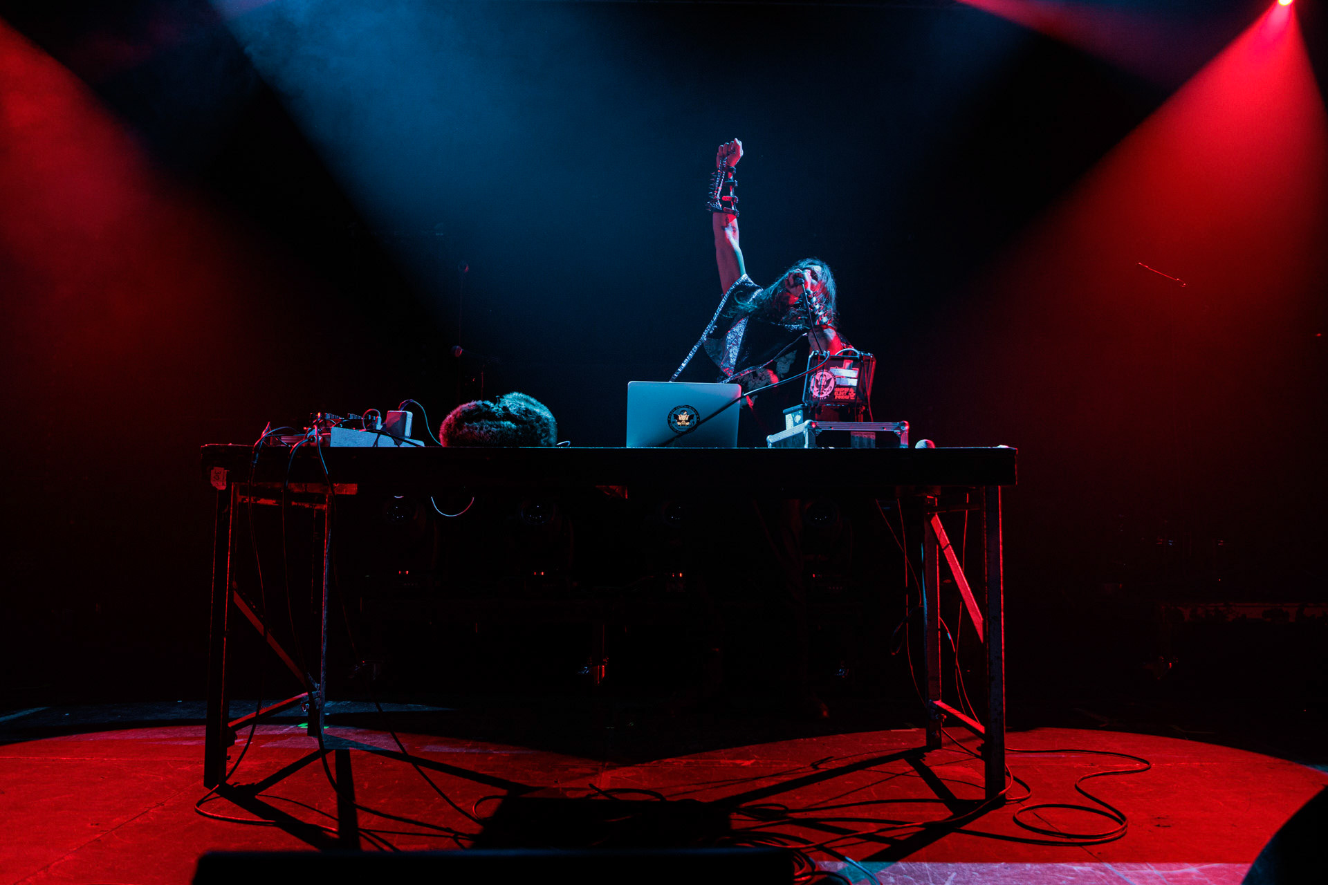 29.04.2022 Otto Von Schirach - nadrealna muzyka elektroniczna z elementami noise, gore grind, hip-hop, death metal. n/z Otto Von Schirach Produkcja Knock Out Productions, klub Progresja.Wytwornia Ipecac,fot. Andrzej Wasilkiewicz/Reporter