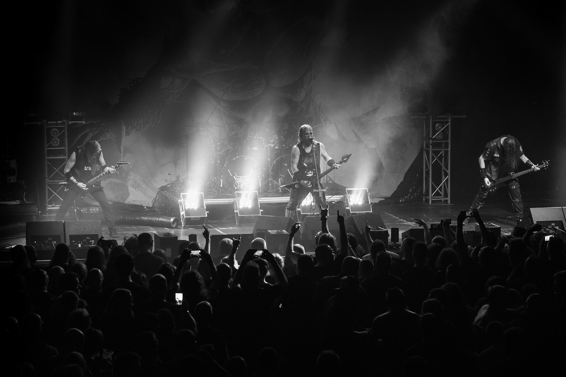 Legendy Metalu Vader - Death Metal - koncert Legendy Metalu w warszawskiej Progresji, 
Peter: Guitar + Vocals
Pajak: Guitar
Hal: Bass
James: Drums
fot. Andrzej kaziq Wasilkiewicz/Reporter