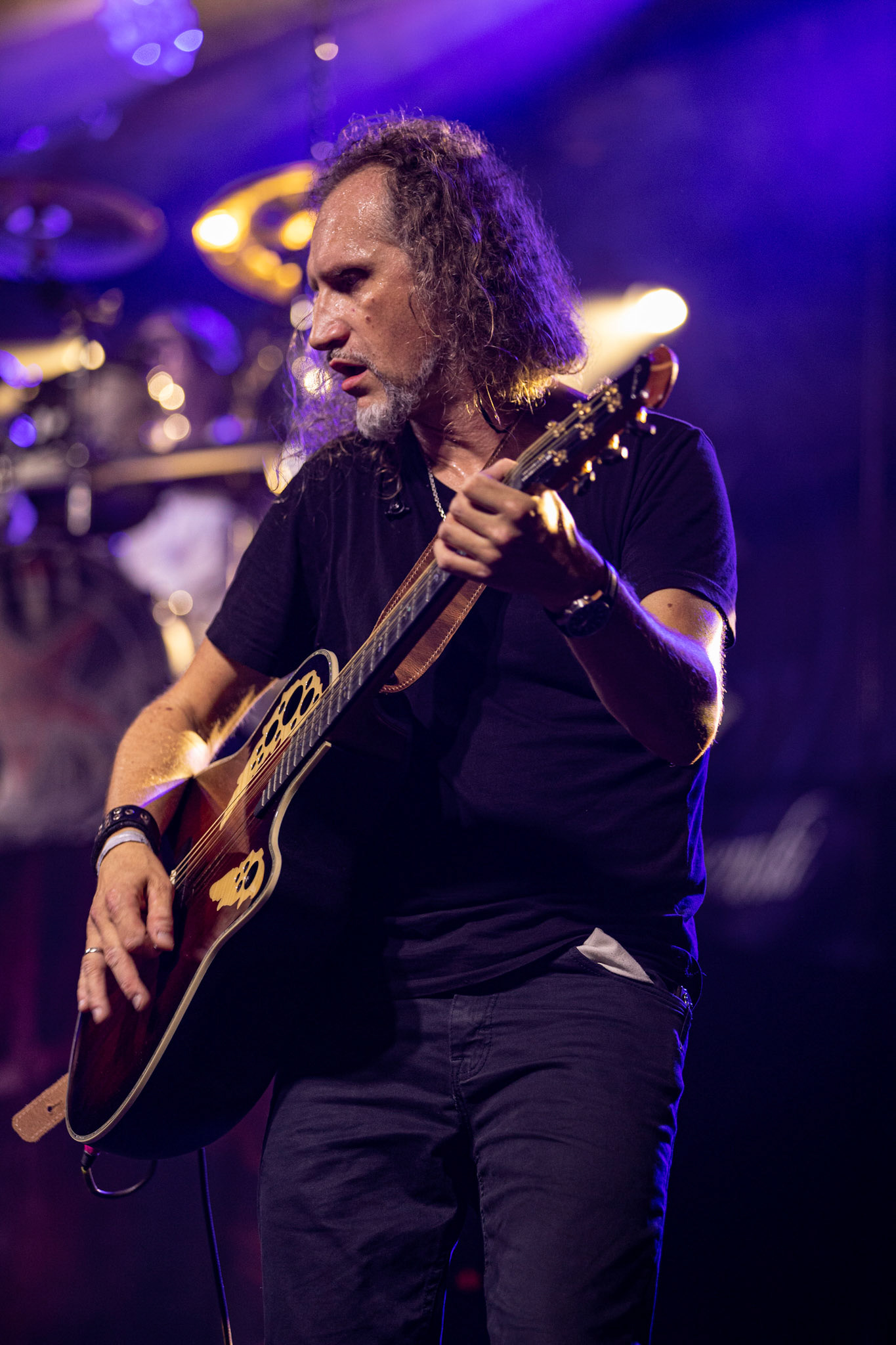 12.09.2021 - KAT i Roman Kostrzewski - koncert "Do zobaczenia w piekle" Wroclaw, Centrum Koncertowe A2.  Marek „Spider” Pająk (Vader),fot. Andrzej kaziq Wasilkiewicz