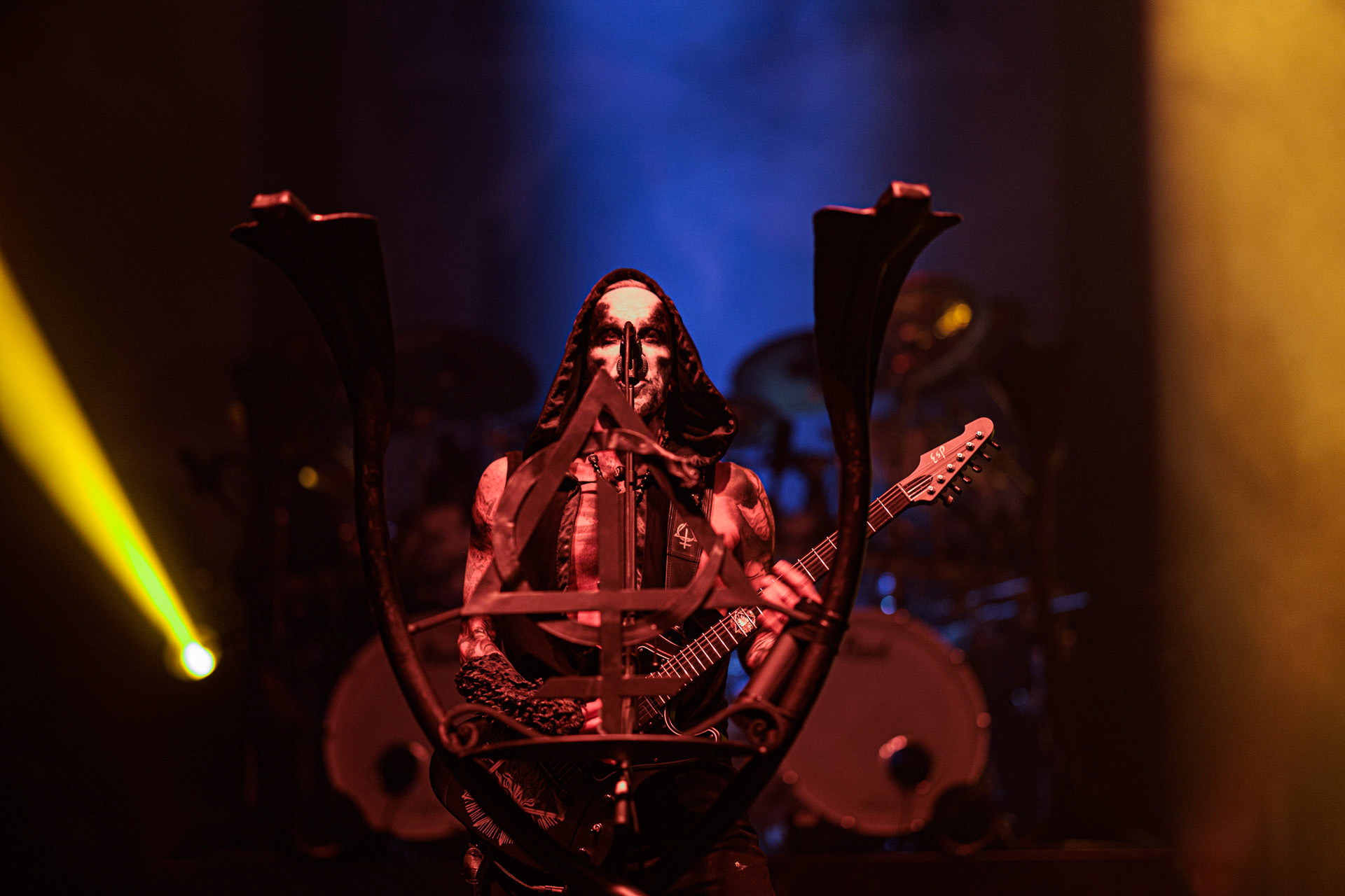 19.10.2022 BEHEMOTH - The European Siege 2022,Adam Nergal Darski - wokal, gitara,Zbigniew Inferno Prominski - perkusja,Tomasz Orion Wroblewski - bass,Patryk Seth Sztyber gitara,Spodek Katowice Poland,fot. Andrzej Wasilkiewicz/Reporter