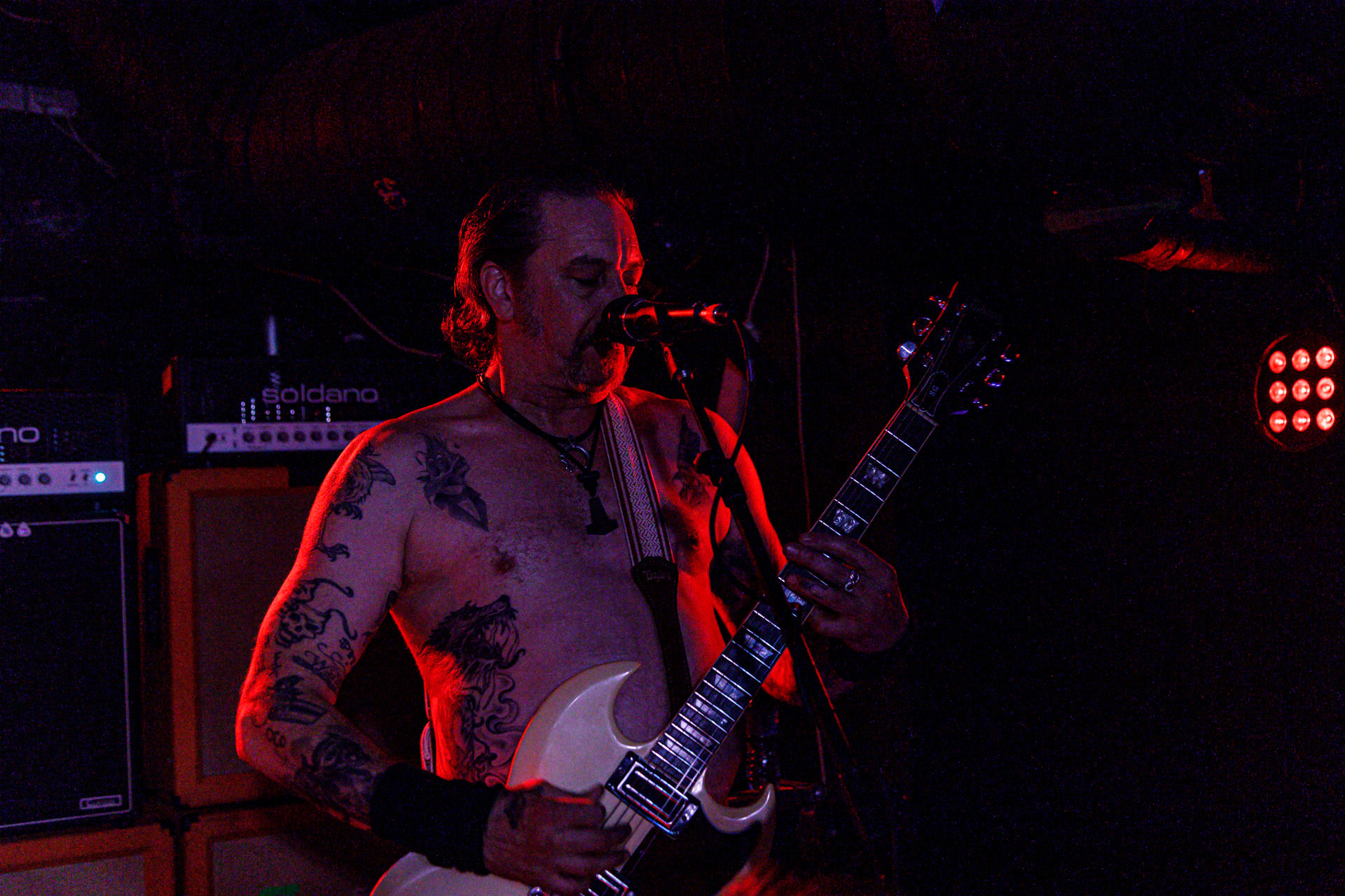 7.07.2022 - HIGH ON FIRE - legenda sceny stoner/doom z Mattem Pikem na czele, koncert w warszawskiej Hydrozagadce.n/z Matt Pike – gitara, wokal,n/z Jeff Matz – gitara basowa,n/z Coady Willis - perkusja,Doom metal, stoner metal, sludge metal, thrash metal.Produkcja WiniaryBookings. fot. Andrzej Wasilkiewicz/Reporter