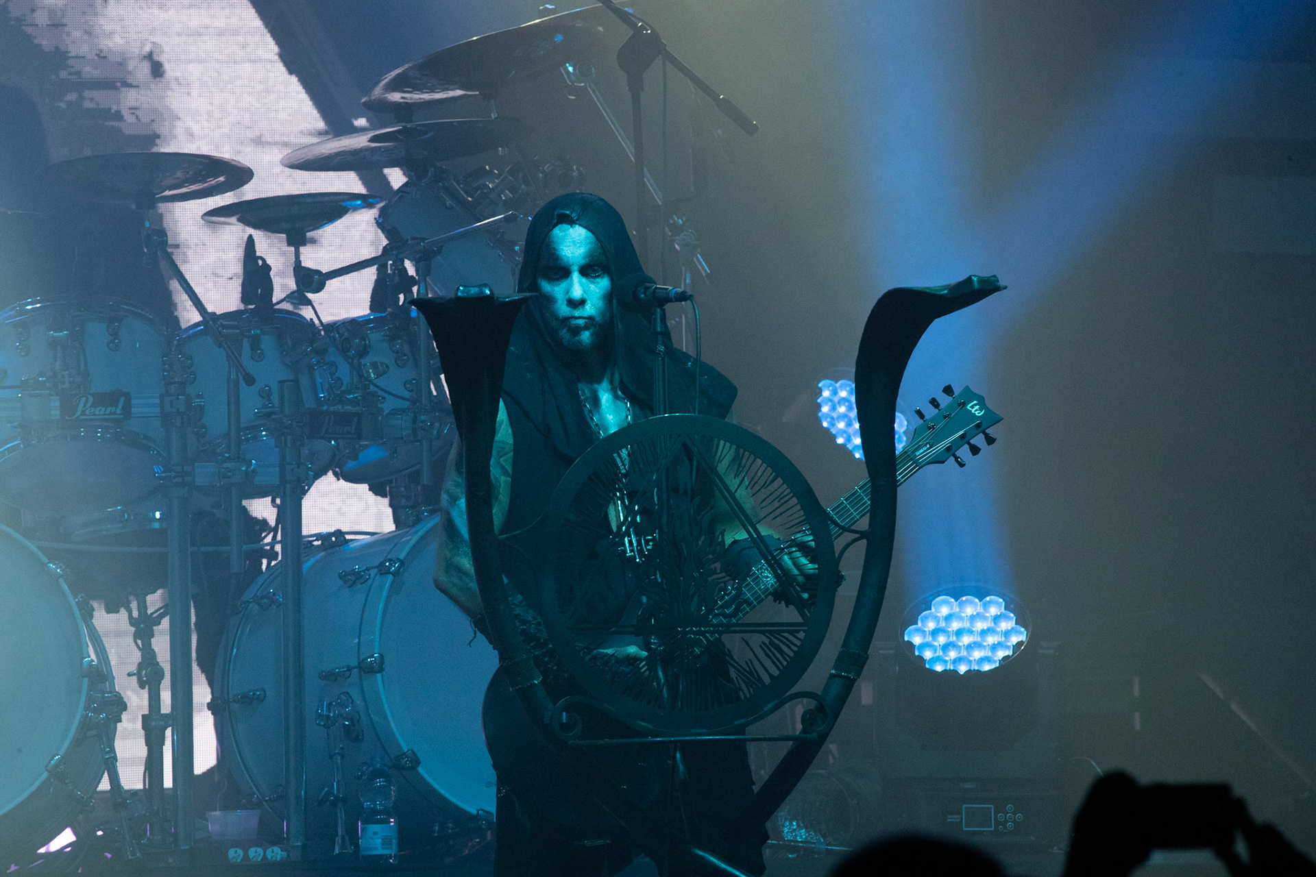 14.12.2018r. Behemoth koncert Merry Christless - Warszawa Progresja, Adam "Nergal" Darski – gitara, wokal prowadzący, 
Zbigniew "Inferno" Promiński – perkusja,
Tomasz "Orion" Wróblewski – gitara basowa, Patryk "Seth" Sztyber – gitara,  fot. Andrzej Wasilkiewicz/Reporter