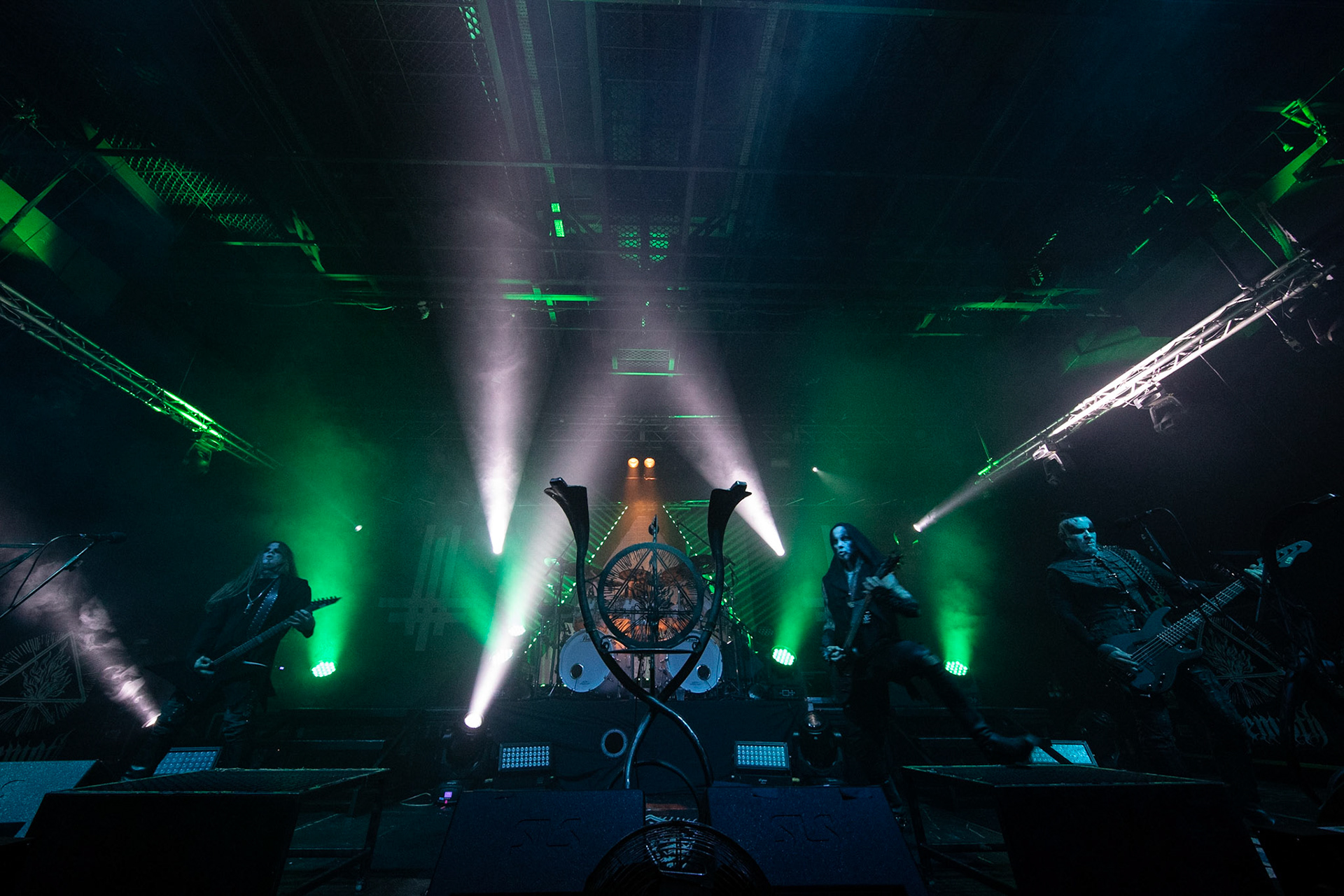 14.12.2018r. Behemoth koncert Merry Christless - Warszawa Progresja, Adam "Nergal" Darski – gitara, wokal prowadzący, 
Zbigniew "Inferno" Promiński – perkusja,
Tomasz "Orion" Wróblewski – gitara basowa, Patryk "Seth" Sztyber – gitara,  fot. Andrzej Wasilkiewicz/Reporter