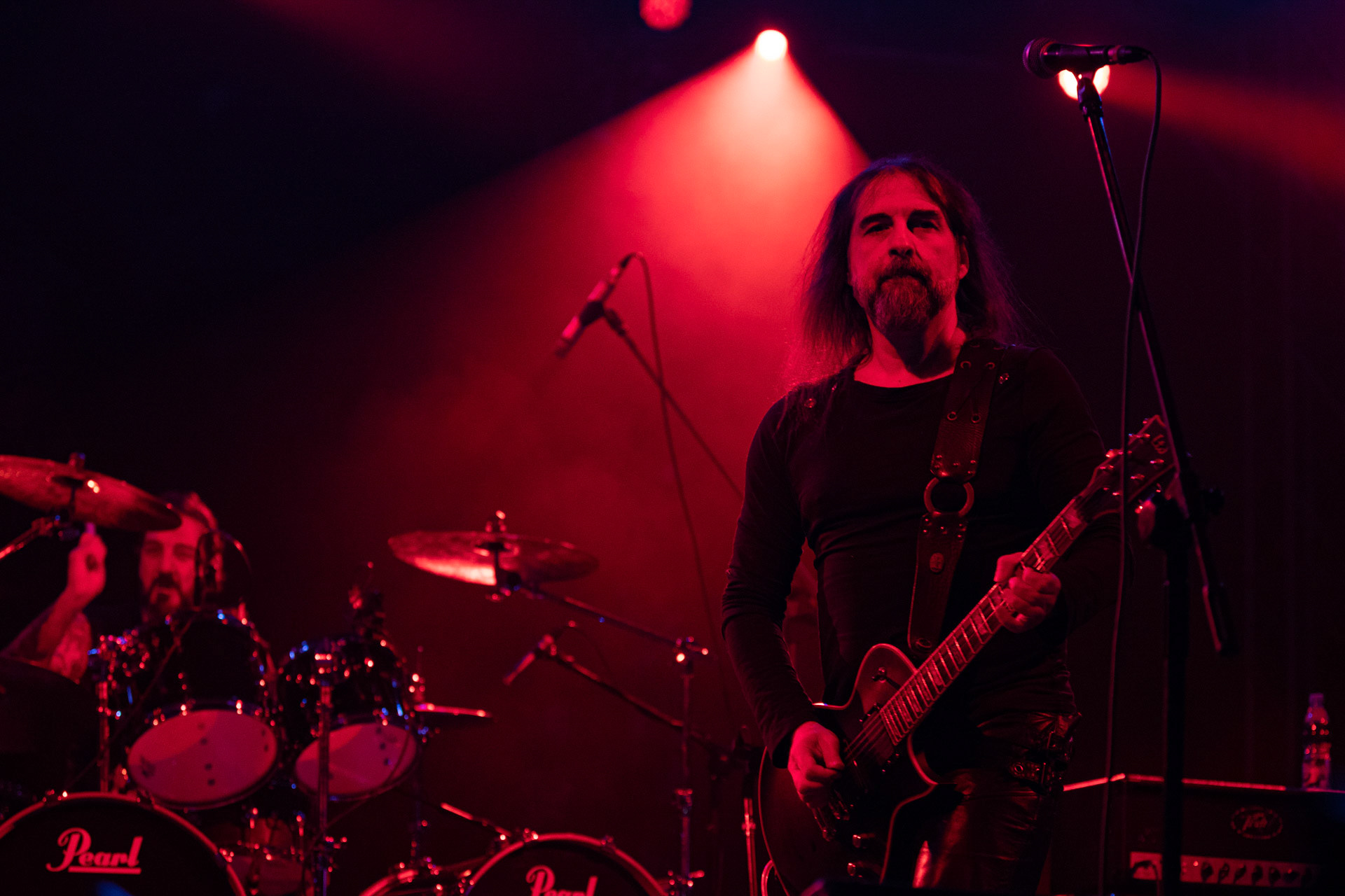 24.09.2021 koncert Rotting Christ, Warszawa, Progresja.N/z Sakis Tolis gitara wokal,N/z Themis Tolis perkusja, fot. Andrzej Wasilkiewicz/REPORTER