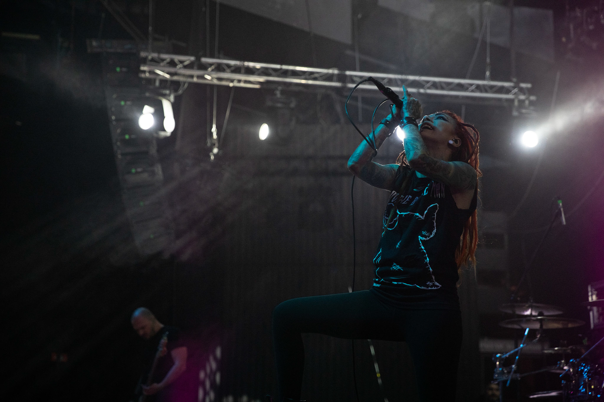 01.03.2019 Infected Rain- koncert warszawska Progresja, Infected Rain Moldovan nu metal, nu metalcore,
Vadim "Vidick" Ozhog - guitars, 
Vladimir Babici - bass, 
Serghei Babici - guitars, 
Eugen Voluta - drums,
Elena "Lena Scissorhands" Cataraga - vocals,