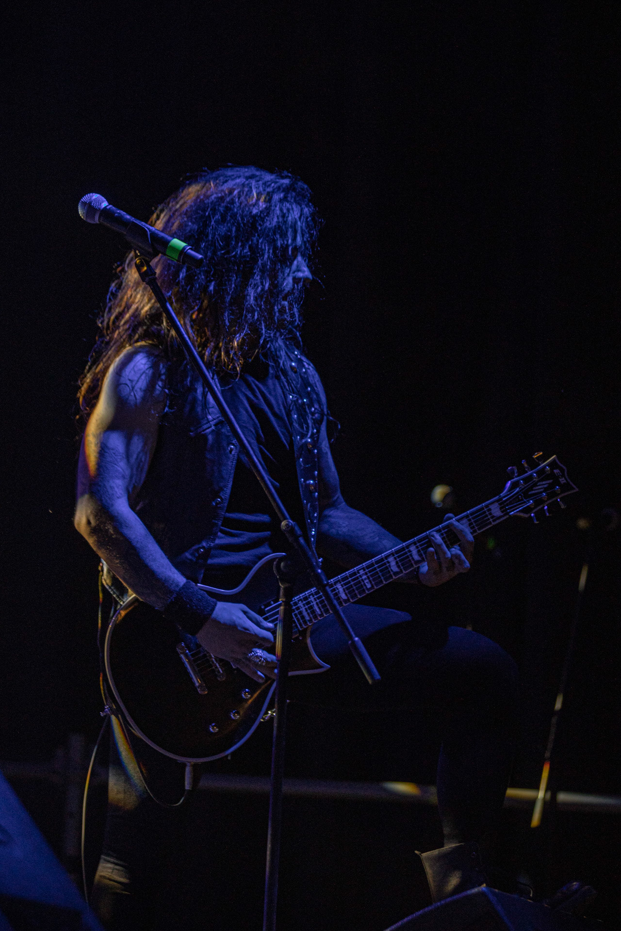 24.09.2021 koncert Rotting Christ, Warszawa, Progresja.N/z George Emmanuel  gitara,fot. Andrzej Wasilkiewicz/REPORTER