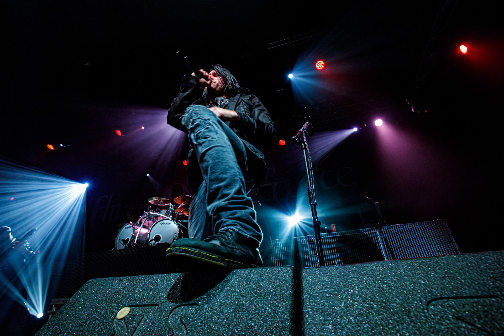 7.10.2022 Warszawski koncert Three Days Grace w klubie Progresja.Kanadyjczycy promuja nowy album EXPLOSIONS.n/z Barry Stock – gitara, n/z Brad Walst – gitara basowa, n/z Neil Sanderson – perkusja, instrumenty klawiszowe, n/z Matt Walst – wokal,Produkcja Knock Out Productions, Fot. Andrzej Wasilkiewicz/Reporter