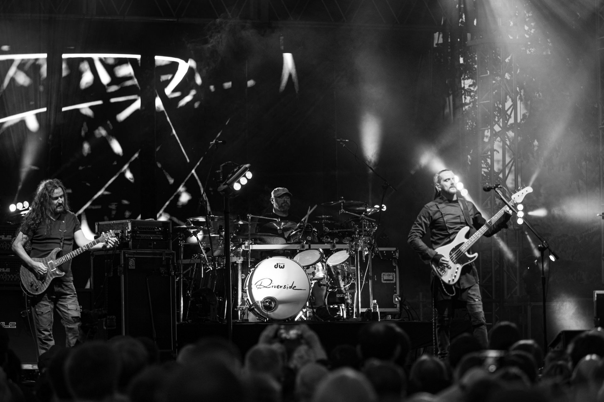 21.08.2021 koncert Riverside 20 lecie w Warszawie,Letnia scena Progresji, Gramy do Woli.n/z Mariusz Duda – bass, wokal,n/z Piotr Kozieradzki – perkusja,n/z Michal Lapaj – instrumenty klawiszowe, wokal,n/z Maciej Meller - gitara,Fot. Andrzej Wasilkiewicz/Reporter