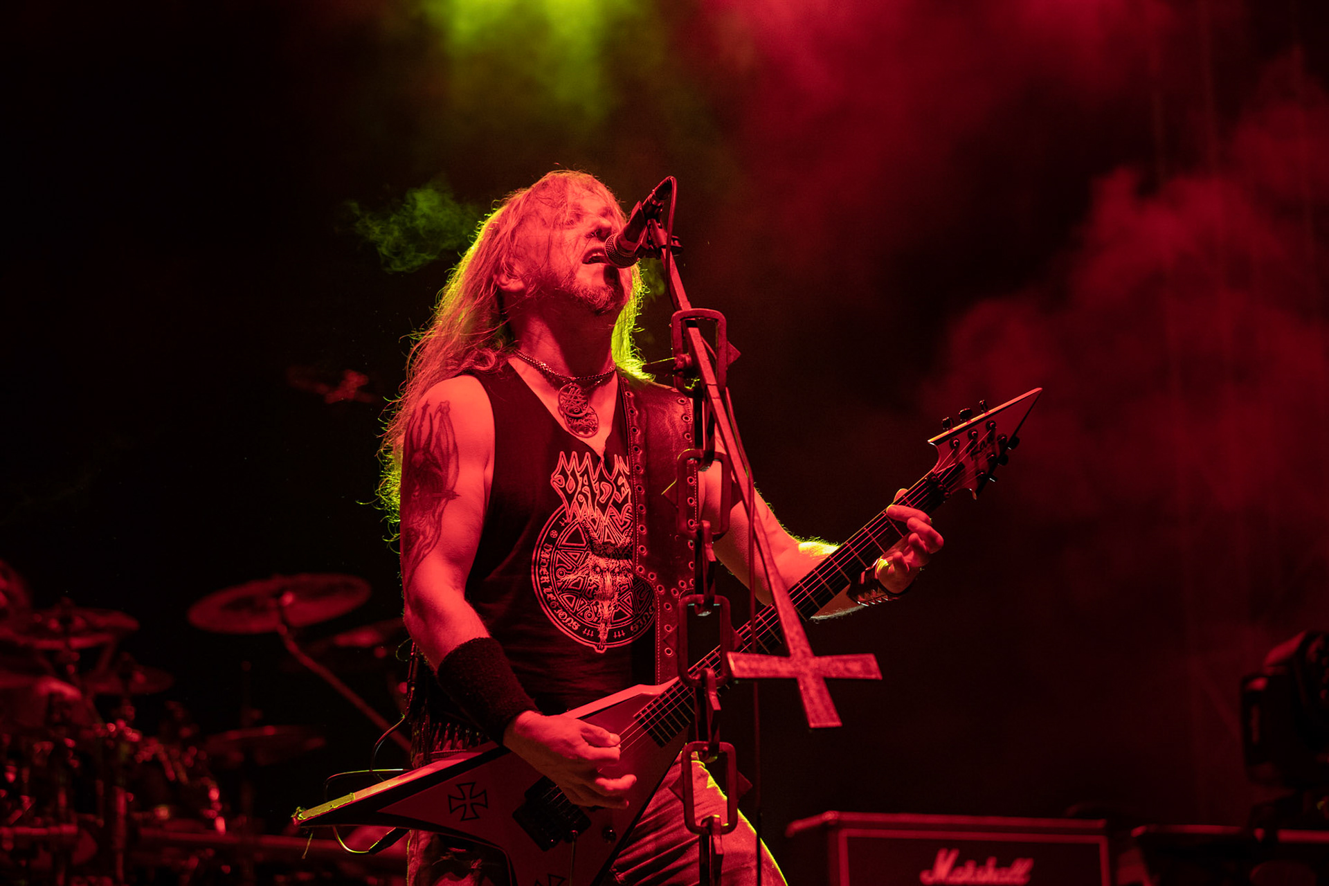 Vader - Death Metal - koncert w ramach Blitzkrieg MMXX warszawskia Progresja, Peter: Guitar + VocalsPajak: GuitarHal: BassJames: Drumsfot. Andrzej kaziq Wasilkiewicz/Reporter