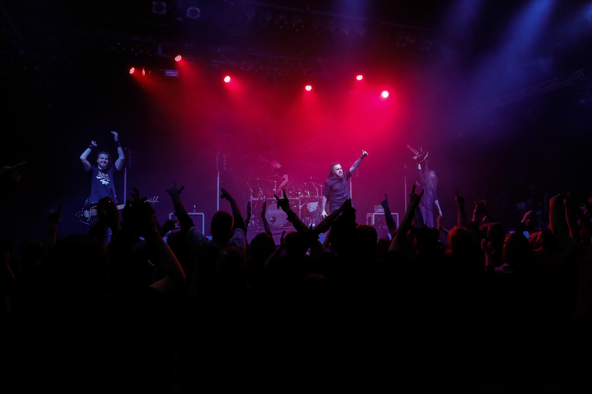 30.11.2018 Knock Out Tour 2018 - Warszawa Progresja - DECAPITATED - techniczny death metal, groove metal,

Wacław „Vogg” Kiełtyka gitara,
Rafał "Rasta" Piotrowski wokal, 
Michał "Młody" Łysejko perkusja,
Hubert Więcek gitara basowa, fot. Andrzej Wasilkiewicz/Reporter