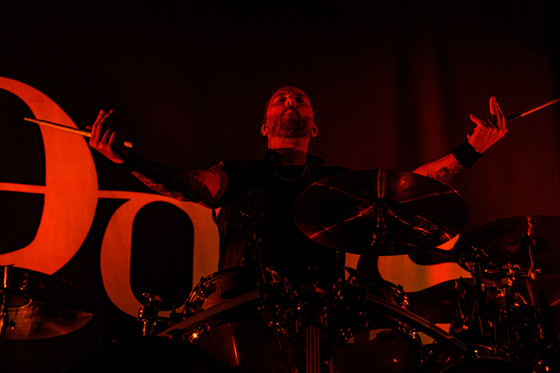 7.10.2022 Warszawski koncert Three Days Grace w klubie Progresja.Kanadyjczycy promuja nowy album EXPLOSIONS.n/z Barry Stock – gitara, n/z Brad Walst – gitara basowa, n/z Neil Sanderson – perkusja, instrumenty klawiszowe, n/z Matt Walst – wokal,Produkcja Knock Out Productions, Fot. Andrzej Wasilkiewicz/Reporter