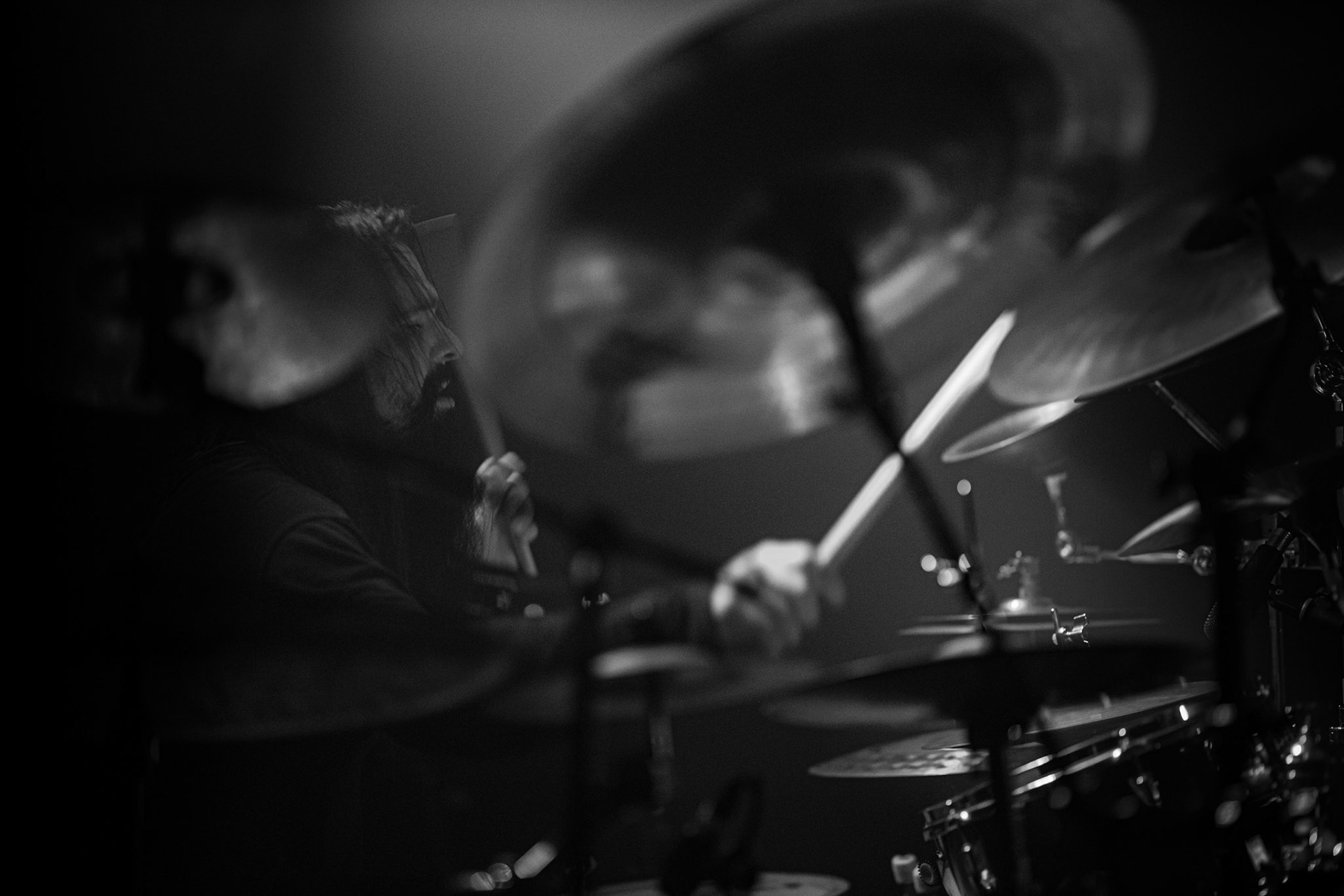 Koncert 4dots - 20.12.2019 Warszawa Klub Pogłos, n/z J.R. Chodkowski drums, Post something, Post something else, fot. Andrzej Wasilkiewicz/REPORTER