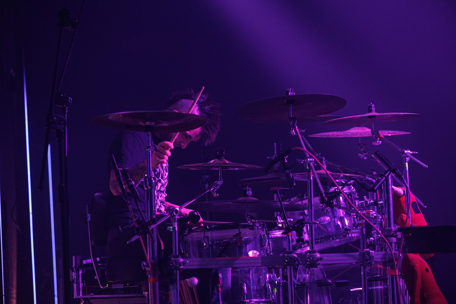 18.12.2021 Nocny Kochanek - Antysylwester Antyradia,18 lat klubu Progresja,Nocny Kochanek - koncert Warszawa,Progresja, Zdrajcy Metalu, klasyczny heavy metal, Alter Ego, Night Mistress.n/z Artur Zurek – perkusja,Fot. Andrzej Wasilkiewicz/Reporter