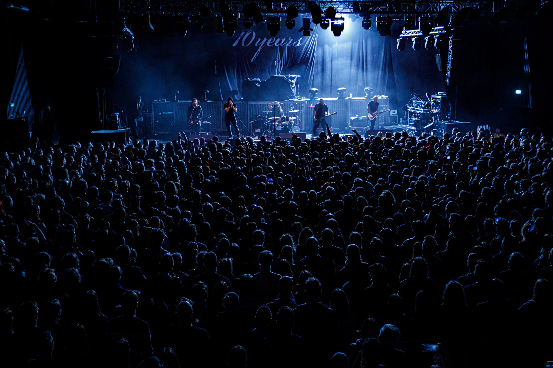 7.10.2022 - 10 Years – amerykanie z Knoxville w Tennessee, grajacy na  pogranicza metalu alternatywnego, hard rocka, post grunge. Jesse Hasek – wokal,Ryan „Tater” Johnson – gitara,Matt Wantland – gitara,Lewis Big Lew Cosby – basista,Brian Vodinh – perkusja,Produkcja Knock Out Productions, Fot. Andrzej Wasilkiewicz/Reporter