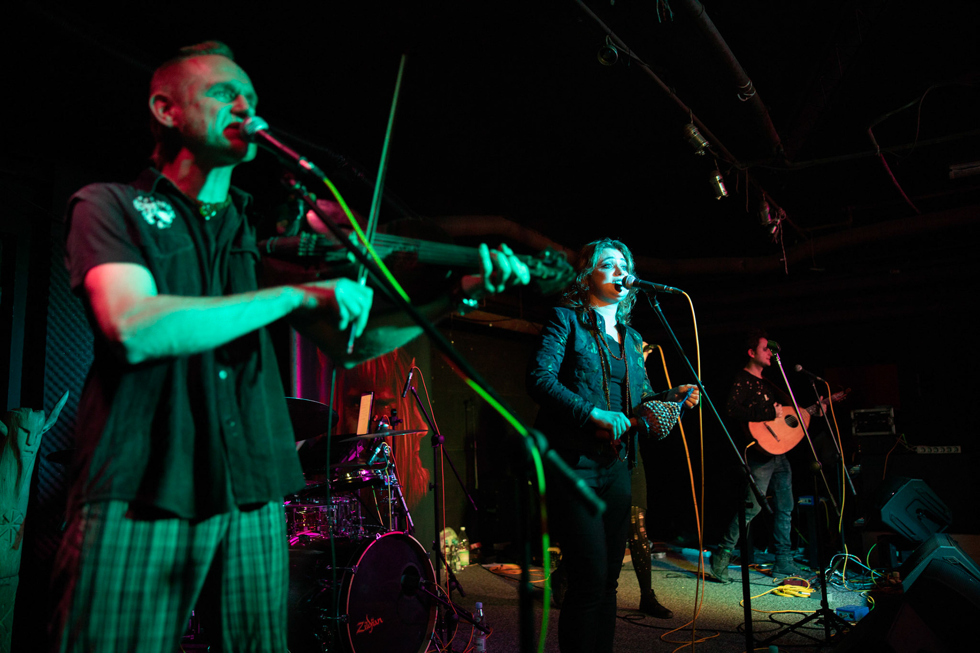 Żywiołak - biometal, folk, ethno sound,
Robert Jaworski - fidel renesansowa, wokal, lira korbowa,
Kamil Strzyżewski - gitara basowa, lutnia,
Wiktoria Kwiatkowska - śpiew, 
Zuza Ciszewska - śpiew, skrzypce,
Michał Lange - perkusja,
Szyszka Leśna - skrzypce ,wokal wspomagający,
Warszawa, klub Potok Drugi Dom Ludzi Rocka,
fot. Andrzej kaziq Wasilkiewicz