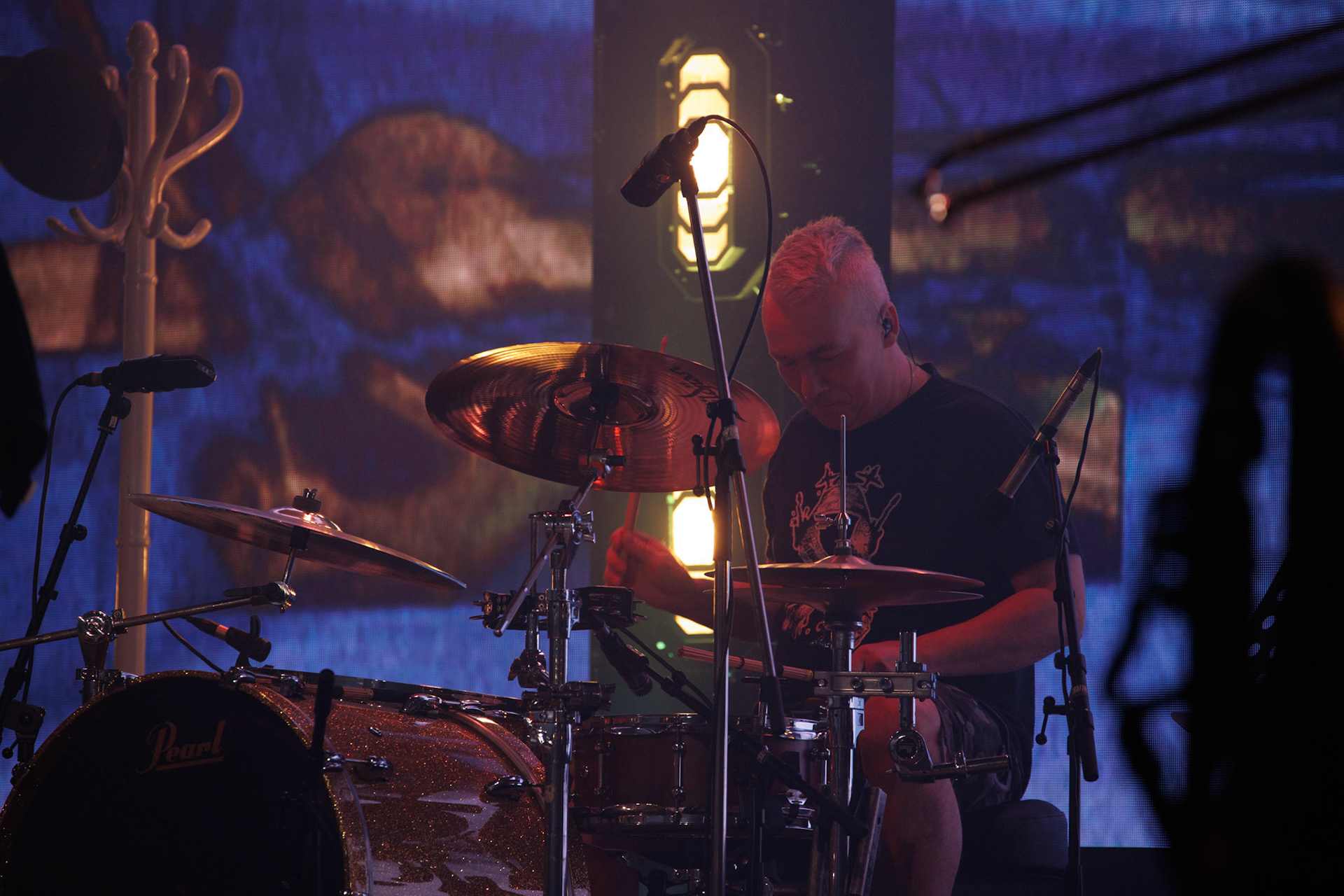 18.03.2022 KULT Akustik - koncert Warszawa klub Stodola,  n/z Tomasz Goehs perkusja,Rock, rock progresywny, rock alternatywny, punk, nowa fala, polski rock.fot. Andrzej kaziq Wasilkiewicz/Reporter