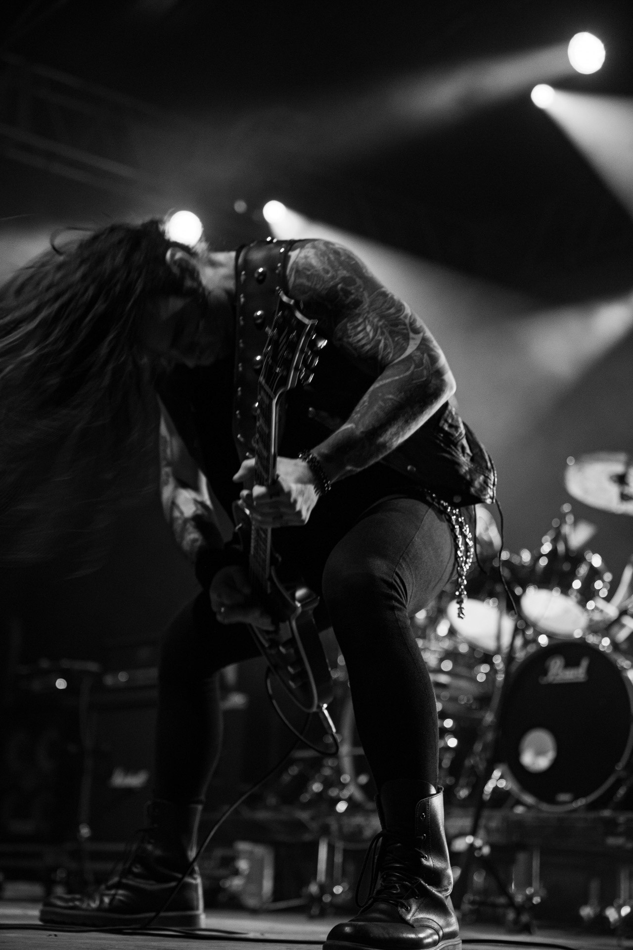 24.09.2021 koncert Rotting Christ, Warszawa, Progresja. N/z  Kostis Foukarakis fot. Andrzej Wasilkiewicz/REPORTER