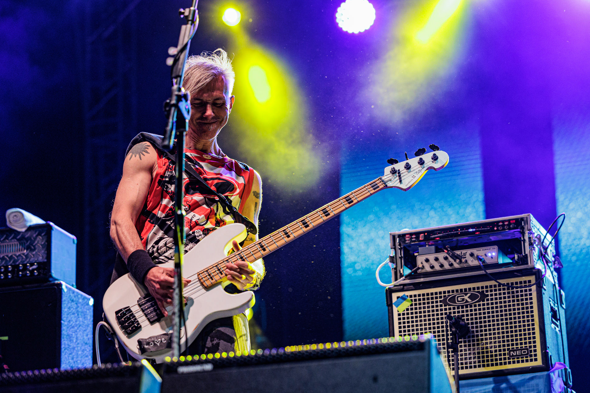 13.05.2022 Pidzama Porno Juwenalia Politechniki Warszawskiejn/z Longin Bartkowiak – gitara basowa,punk rock, rock, reggae, S.P. Records.fot. Andrzej Wasilkiewicz/Reporter