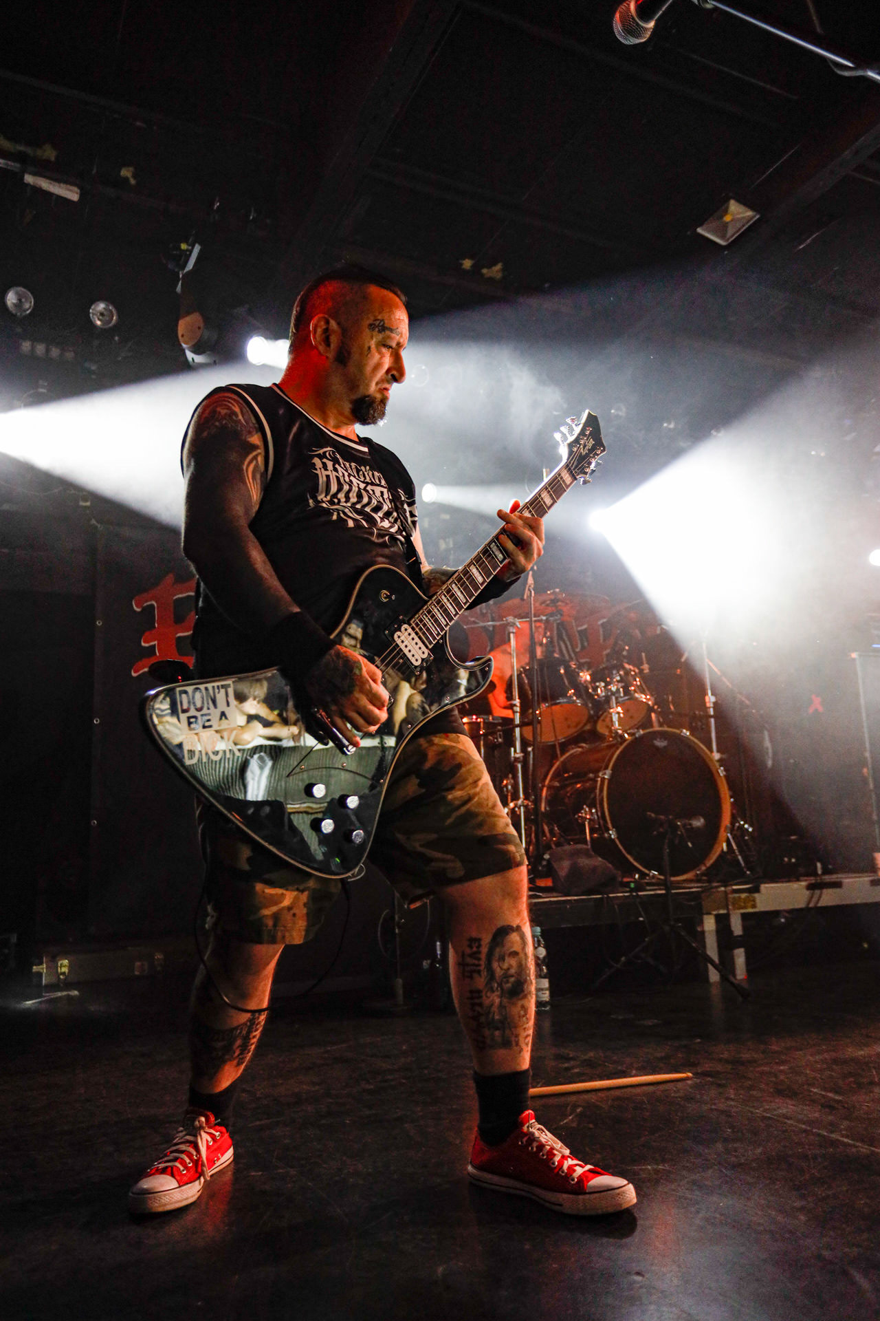 25.08.2022 The Exploited - legenda drugiej fali punk rocka na koncercie w warszawskiej Proximie.Weterani punk rock, hardcore punk, crossover thrash z Edynburga w składzie:Wattie Buchan – wokal, Irish Rob – bas,Willie Buchan – perkusja,Robbie Steedo Davidson - gitara,Produkcja: Noise Annoys Booking Agency and Records, Boredom Booking. fot. Andrzej Wasilkiewicz/Reporter