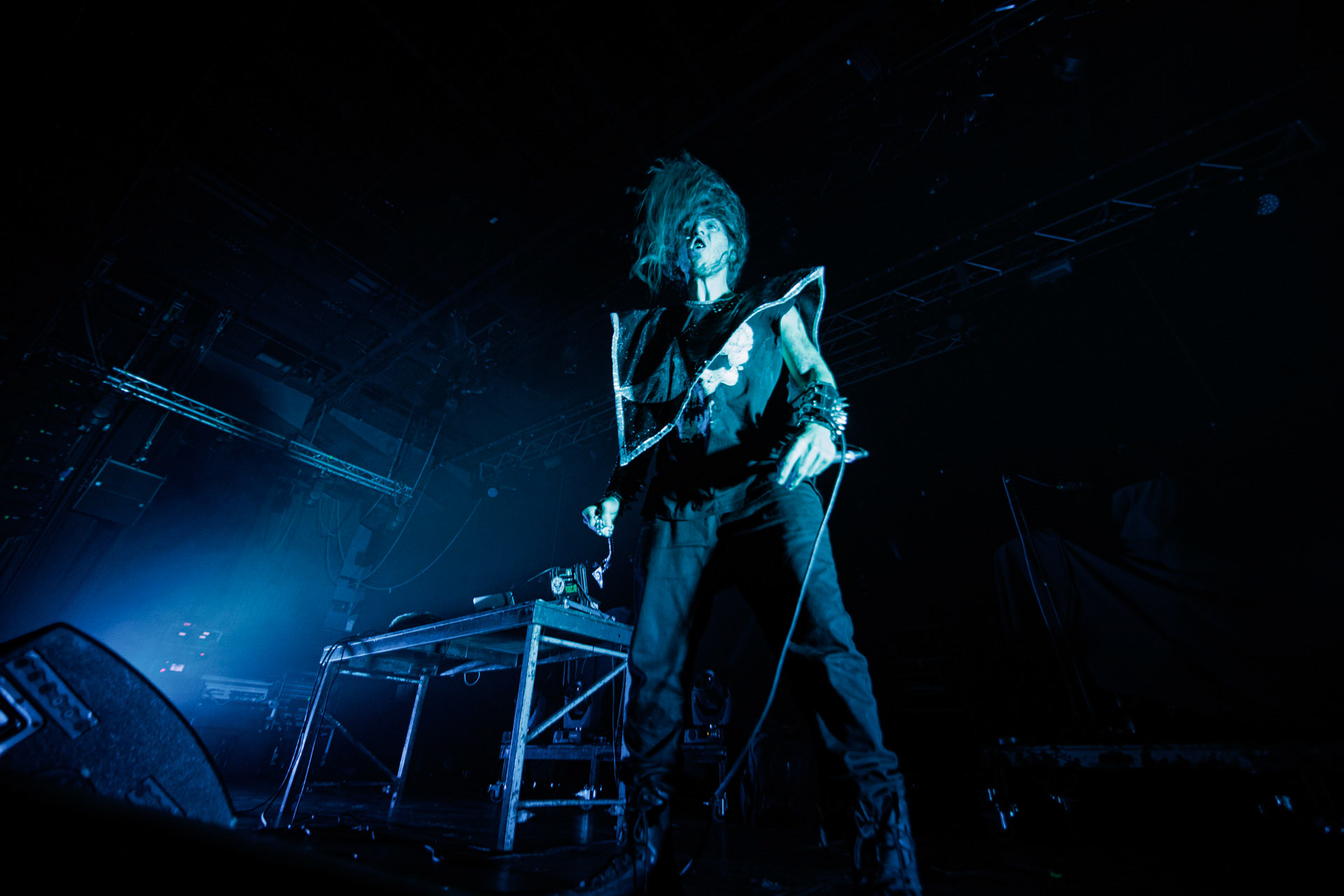 29.04.2022 Otto Von Schirach - nadrealna muzyka elektroniczna z elementami noise, gore grind, hip-hop, death metal. n/z Otto Von Schirach Produkcja Knock Out Productions, klub Progresja.Wytwornia Ipecac,fot. Andrzej Wasilkiewicz/Reporter