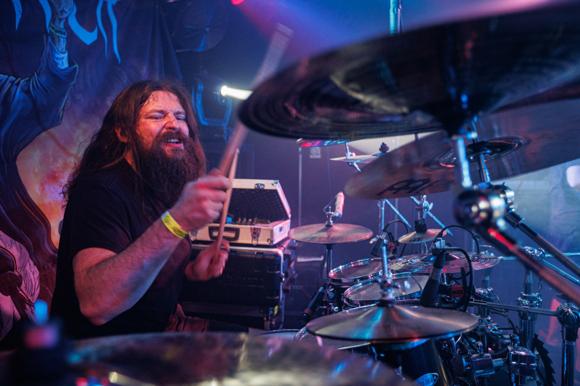 18.03.2022 VIRGIN SNATCH - INFERNALIS RESURGENTIS - Warszawski koncert zespolu VIRGIN SNATCH,thrash metal, death metal,n/z Pawel Pawulon Jaroszewicz - perkusja,fot. Andrzej Wasilkiewicz/Reporter