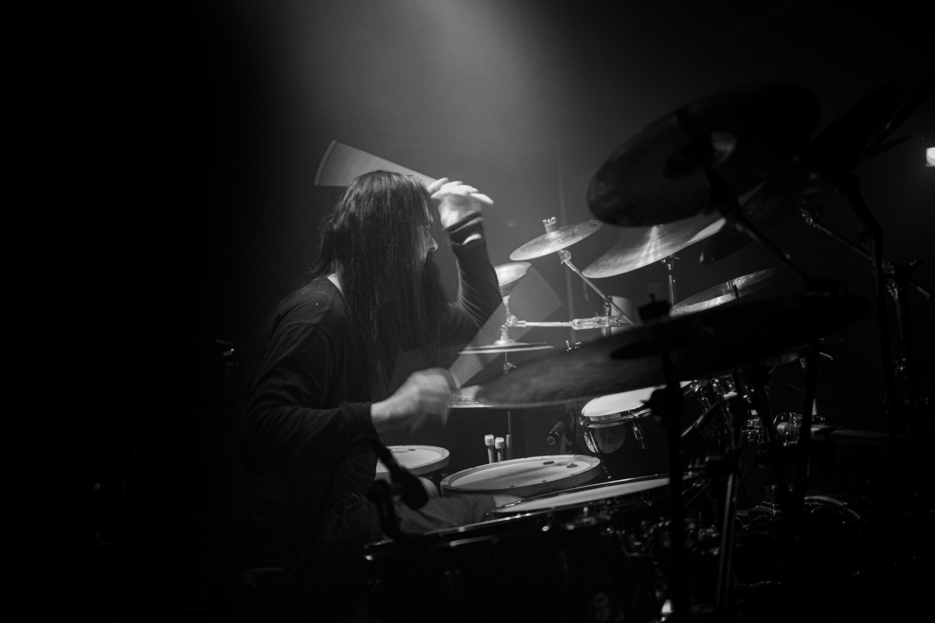 Koncert 4dots - 20.12.2019 Warszawa Klub Pogłos, n/z J.R. Chodkowski drums, Post something, Post something else, fot. Andrzej Wasilkiewicz/REPORTER
