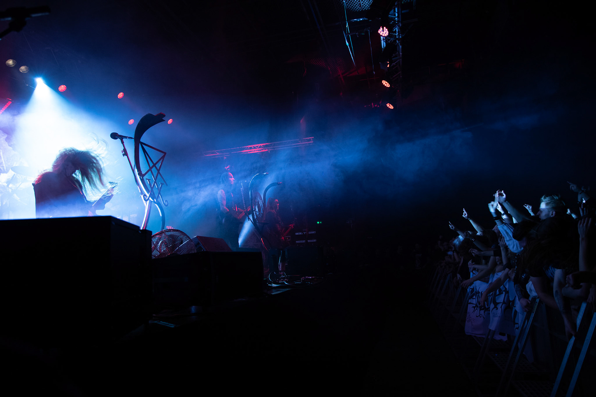 14.12.2018r. Behemoth koncert Merry Christless - Warszawa Progresja, Adam "Nergal" Darski – gitara, wokal prowadzący, 
Zbigniew "Inferno" Promiński – perkusja,
Tomasz "Orion" Wróblewski – gitara basowa, Patryk "Seth" Sztyber – gitara,  fot. Andrzej Wasilkiewicz/Reporter