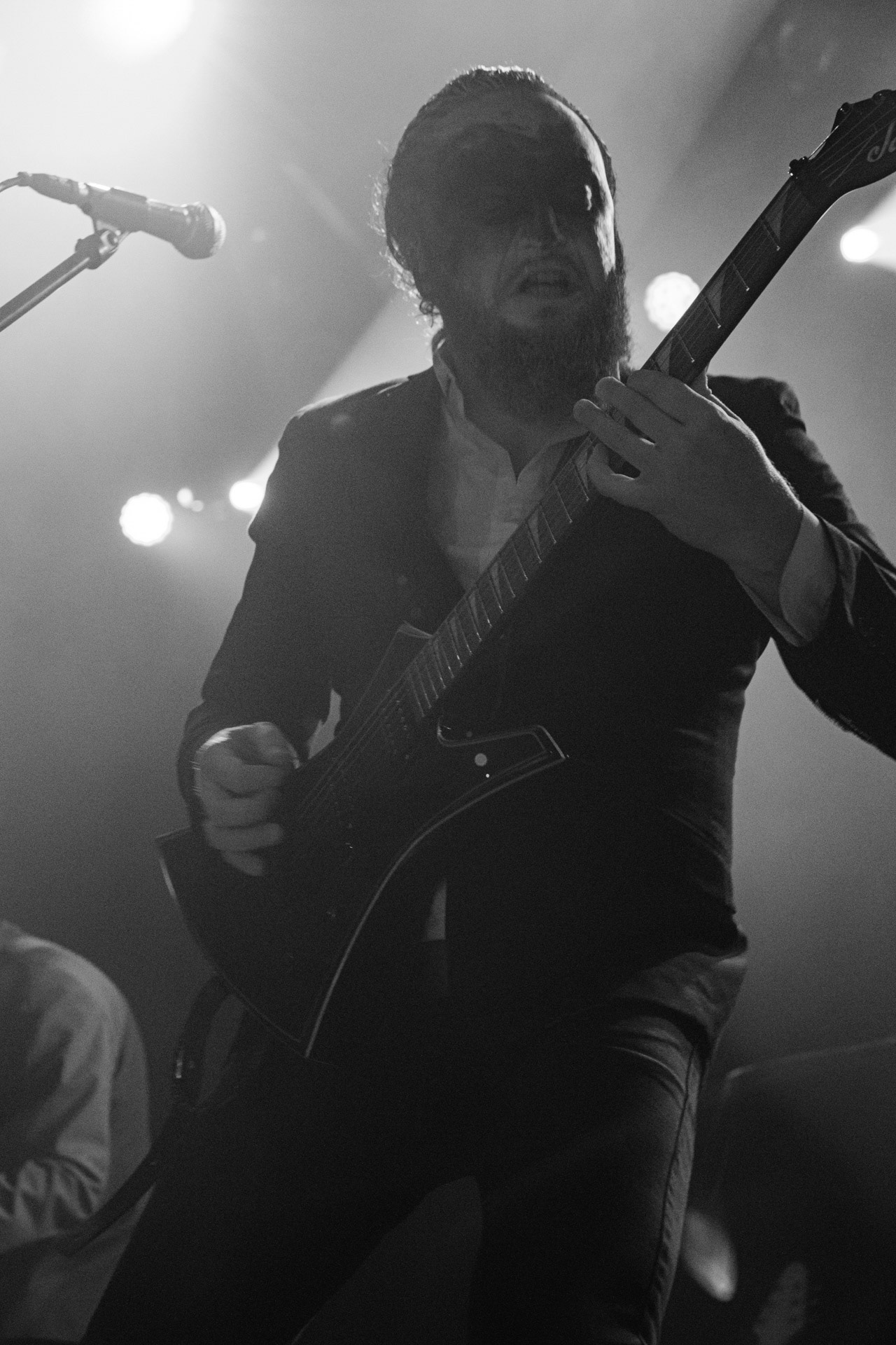 18.12.2021 Masturbator - Antysylwester Antyradia, 18 lat klubu Progresja,n/z Vithor/ growl-git, n/z Raefoth/bas, n/z Czaha/beki, n/z Mayhem/git,metal, blackmetal, thrashmetal, satanic old skull metal, fot. Andrzej Wasilkiewicz/Reporter