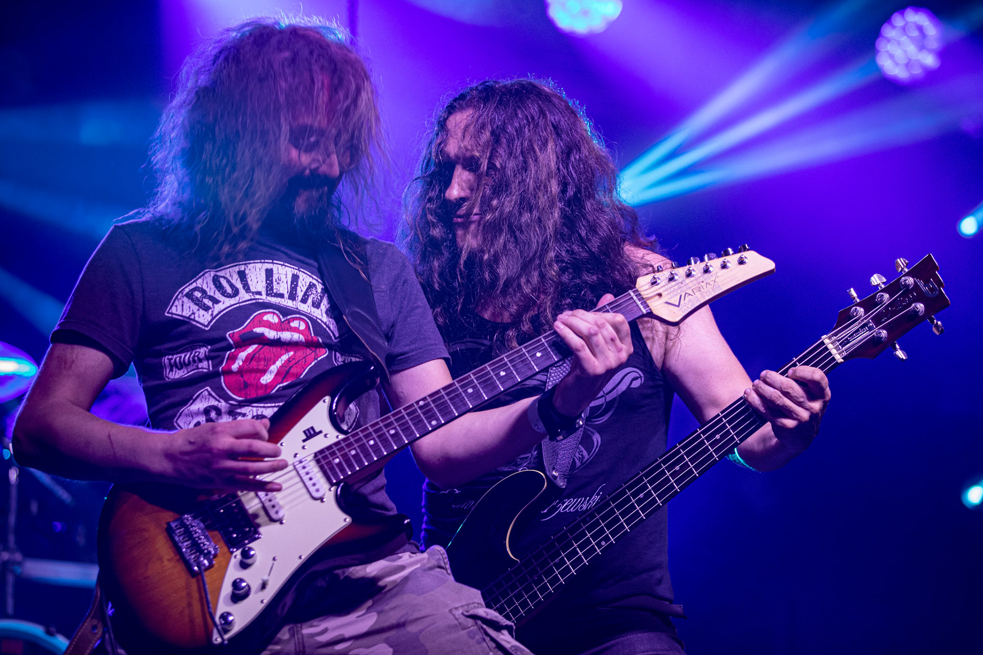 12.09.2021 - KAT i Roman Kostrzewski - koncert "Do zobaczenia w piekle" Wroclaw, Centrum Koncertowe A2.  Piotr Radecki (Maryla, ex-Kat &amp; Roman Kostrzewski)- gitara, fot. Andrzej kaziq Wasilkiewicz