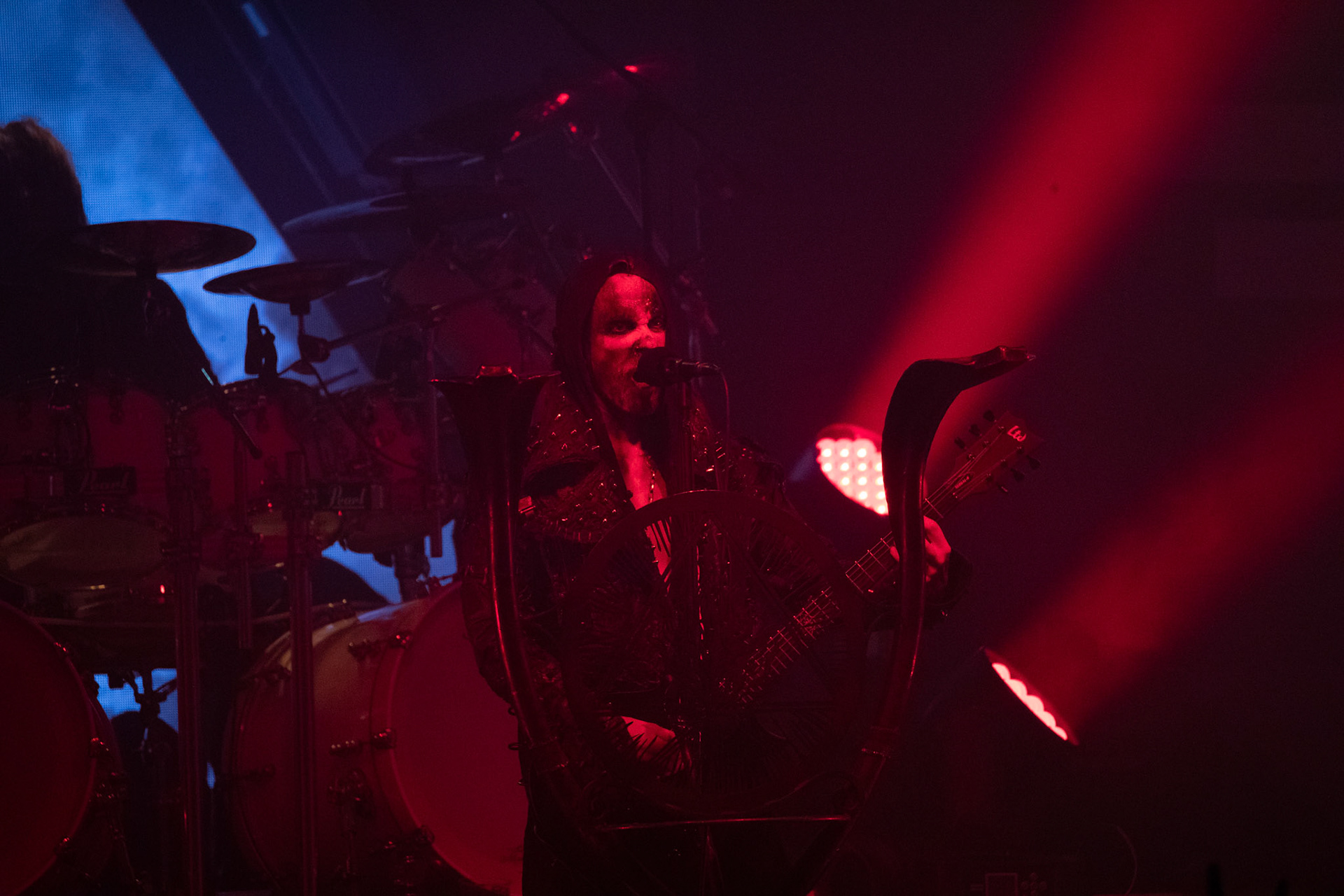 14.12.2018r. Behemoth koncert Merry Christless - Warszawa Progresja, Adam "Nergal" Darski – gitara, wokal prowadzący, 
Zbigniew "Inferno" Promiński – perkusja,
Tomasz "Orion" Wróblewski – gitara basowa, Patryk "Seth" Sztyber – gitara,  fot. Andrzej Wasilkiewicz/Reporter