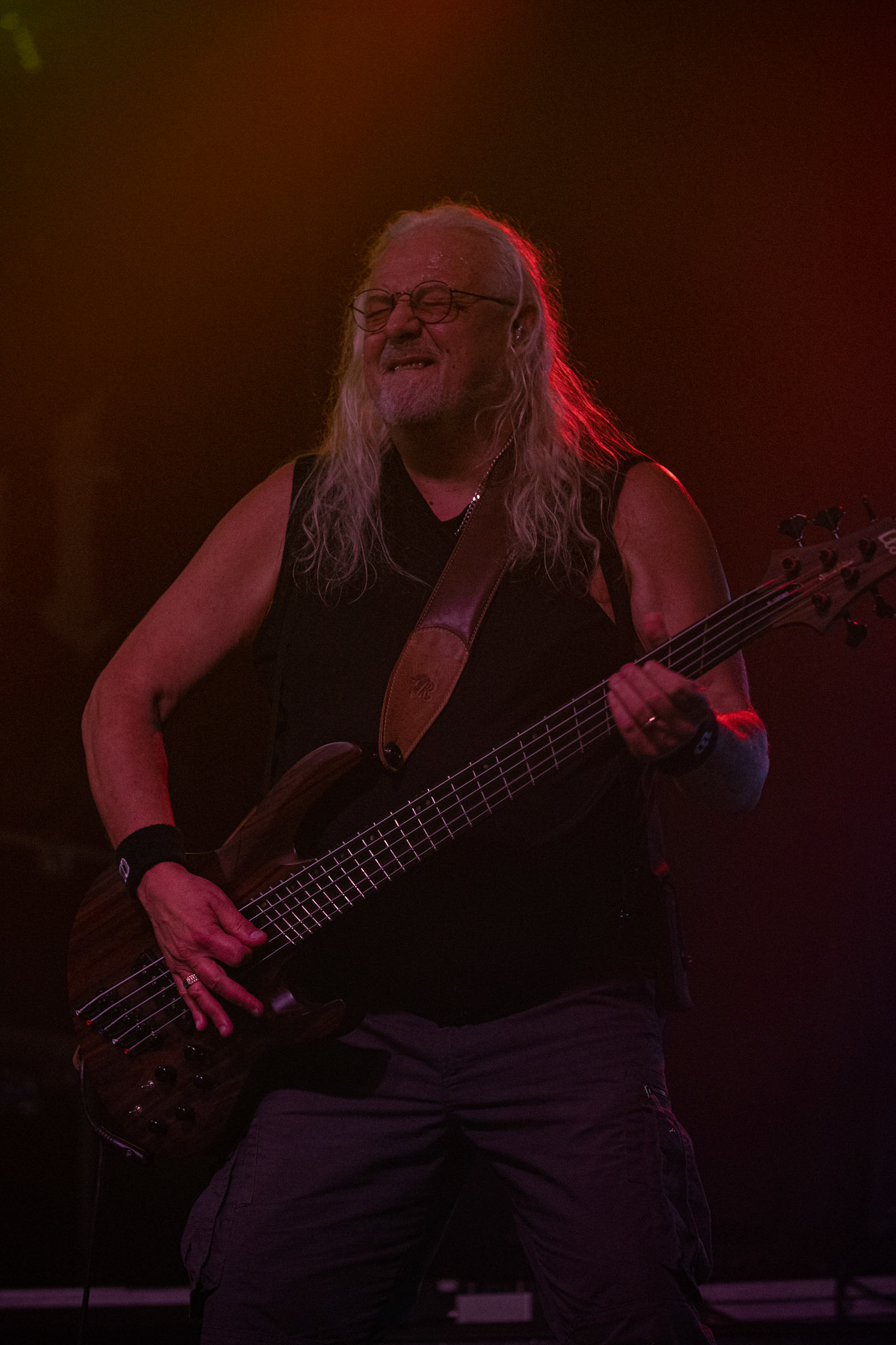 12.09.2021 - KAT i Roman Kostrzewski - koncert "Do zobaczenia w piekle" Wroclaw, Centrum Koncertowe A2.  Krzysztof „Fazi” Oset (Dragon, ex-Kat) i Roman Kostrzewski – wokal, fot. Andrzej kaziq Wasilkiewicz