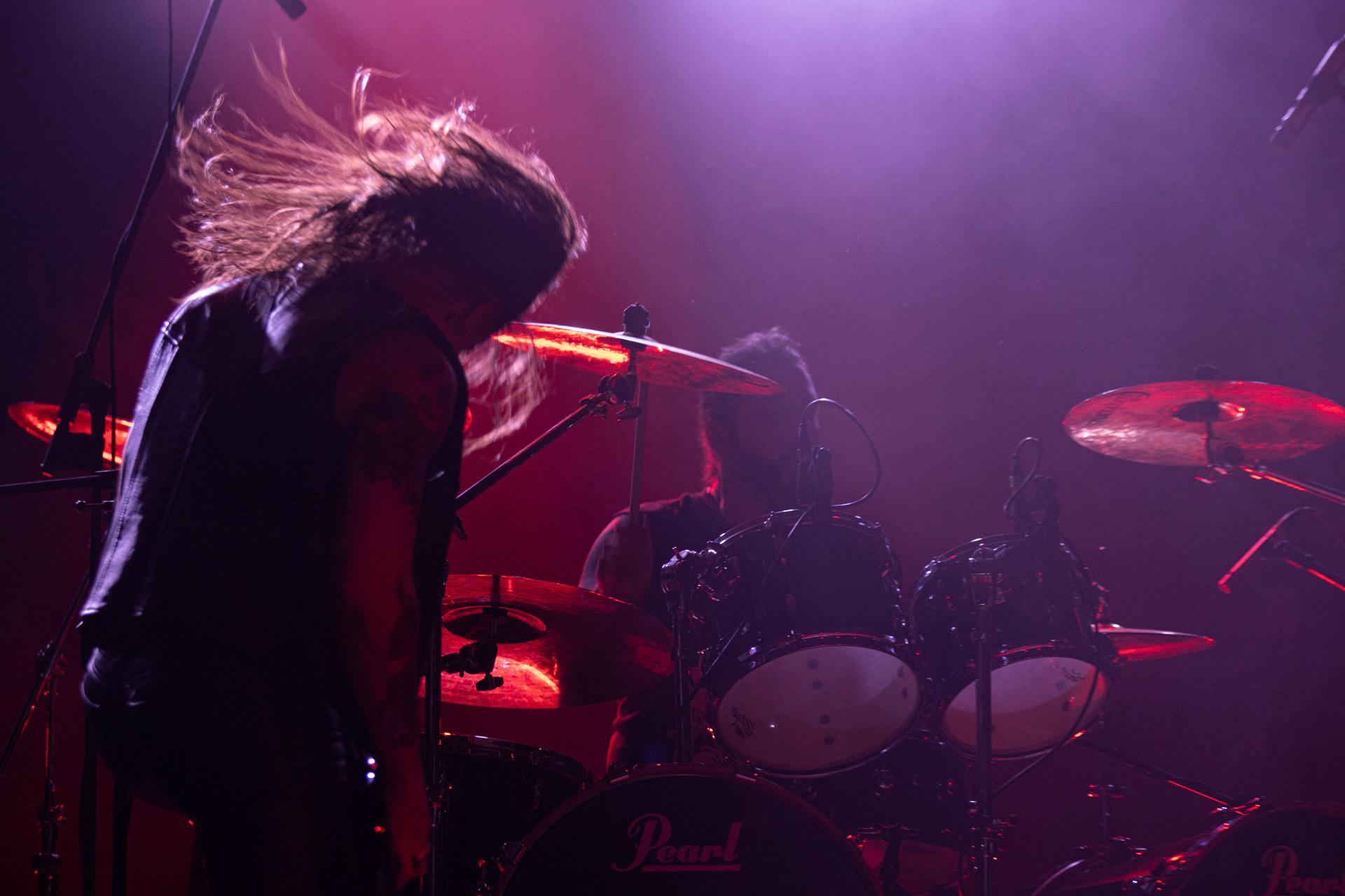 24.09.2021 koncert Rotting Christ, Warszawa, Progresja.N/z Themis Tolis perkusja, Kostas "Spades" Heliotis - gitara basowa, fot. Andrzej Wasilkiewicz/REPORTER