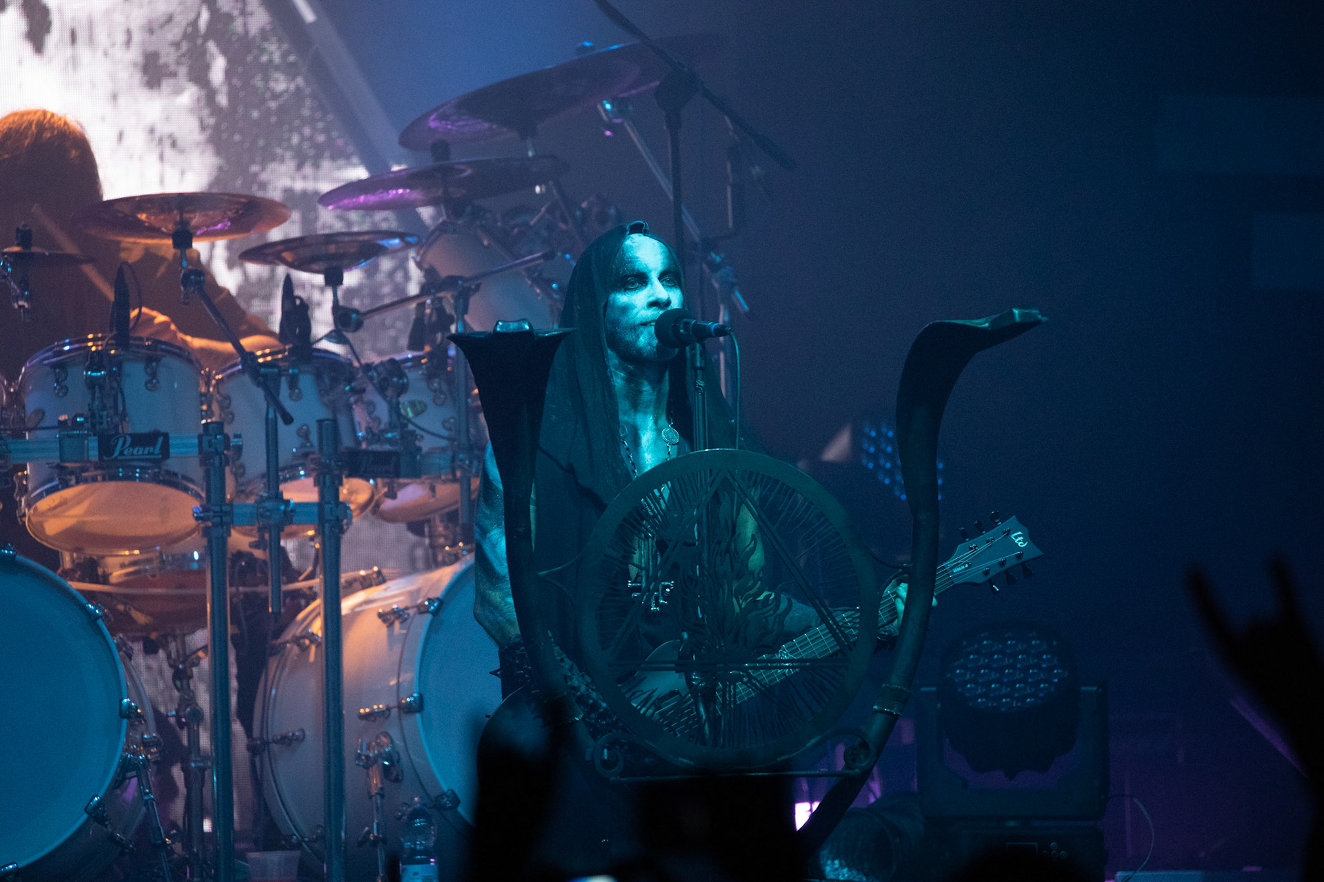 14.12.2018r. Behemoth koncert Merry Christless - Warszawa Progresja, Adam "Nergal" Darski – gitara, wokal prowadzący, 
Zbigniew "Inferno" Promiński – perkusja,
Tomasz "Orion" Wróblewski – gitara basowa, Patryk "Seth" Sztyber – gitara,  fot. Andrzej Wasilkiewicz/Reporter