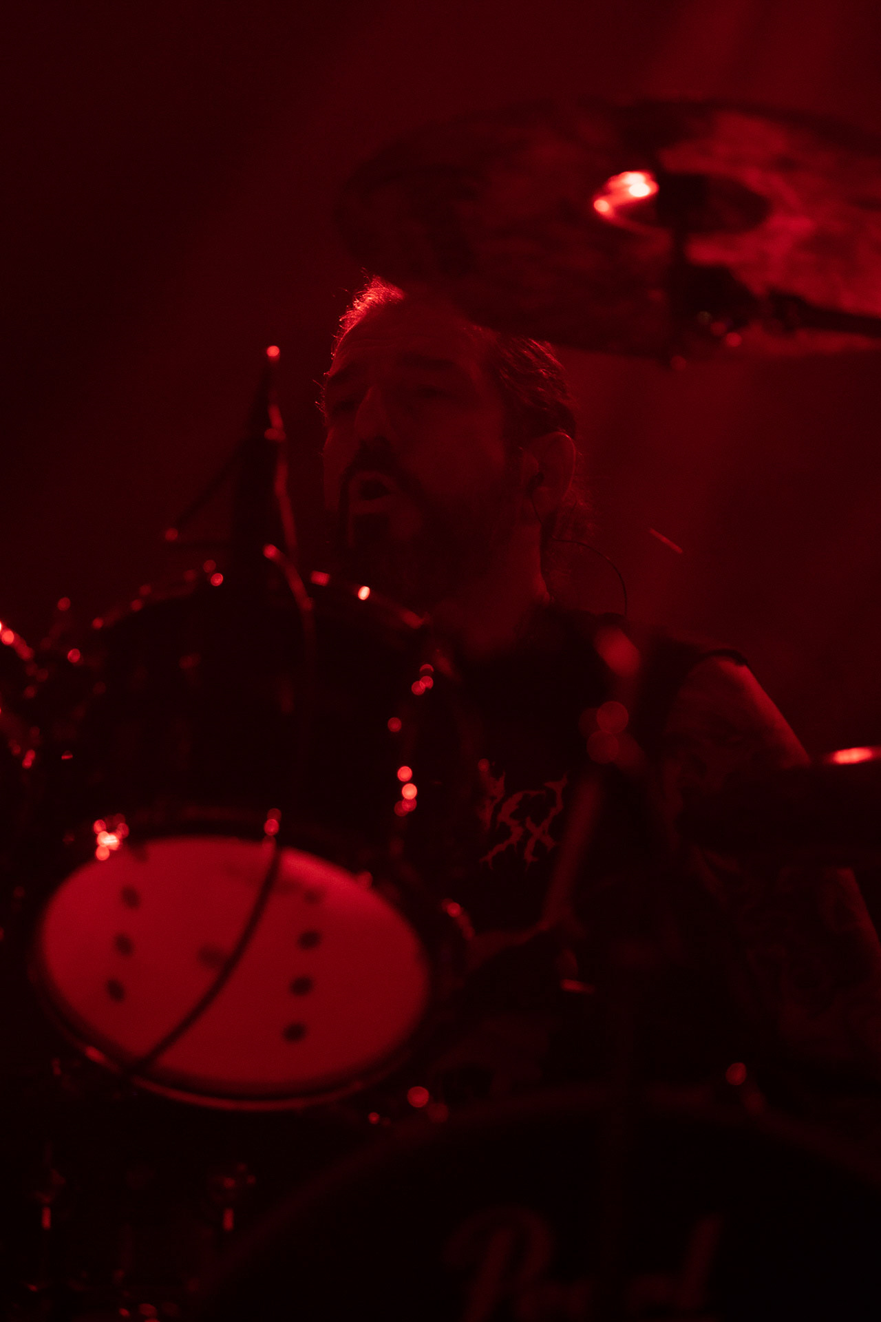 24.09.2021 koncert Rotting Christ, Warszawa, Progresja.N/z Themis Tolis perkusja, fot. Andrzej Wasilkiewicz/REPORTER