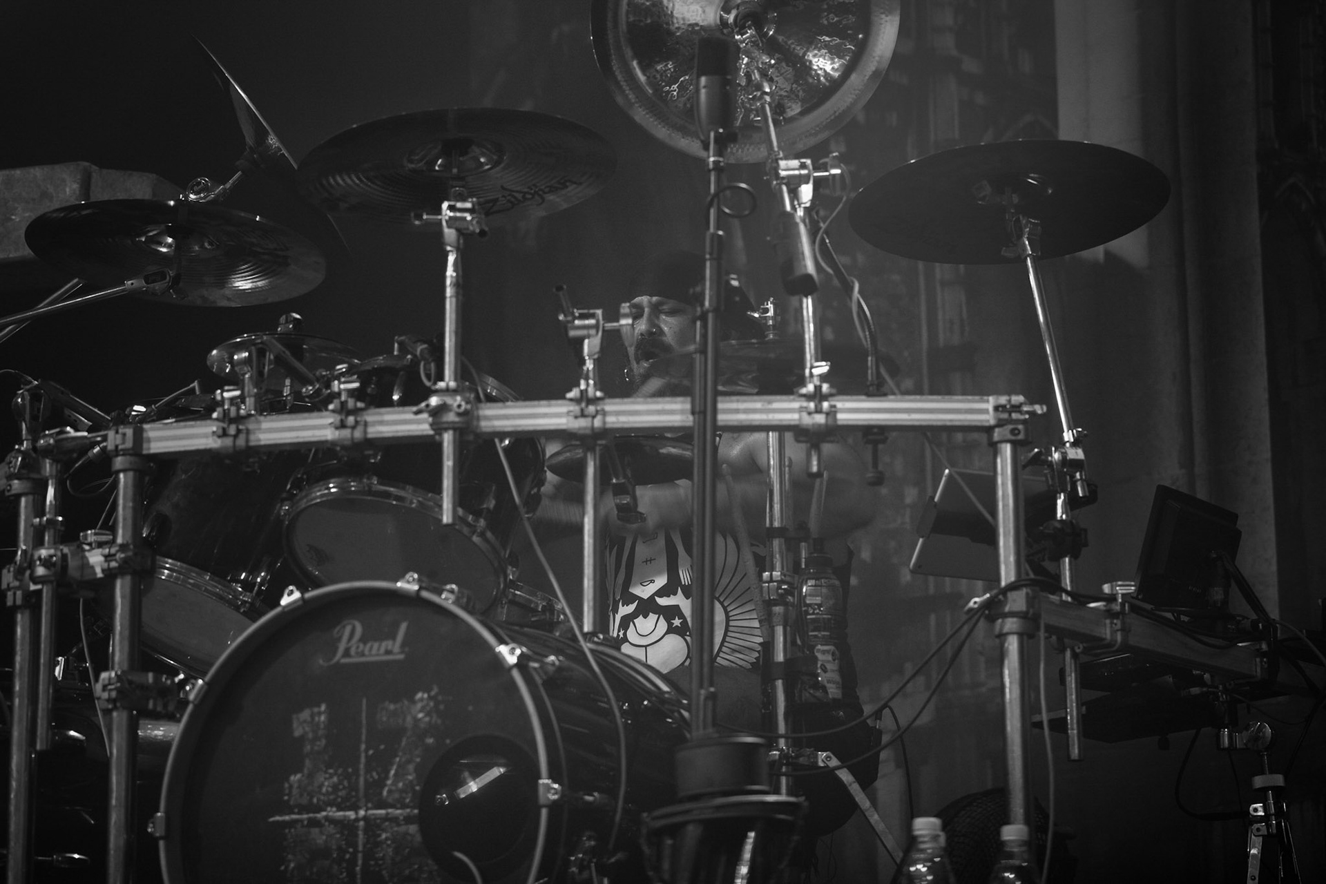 25.11.2019 Warszawa Klub Progresja Europejska Trasa Moonspell z Rotting Christ 2019
koncert Moonspell
N/z Fernando Langsuyar Ribeiro wokal  
N/z Ricardo Amorim gitara  
N/z Pedro Passionis Paixăo instrumenty klawiszowe  
N/z Miguel Mike Gaspar perkusja  
N/z Aires Pereira gitara basowa 
fot. Andrzej Wasilkiewicz/REPORTER