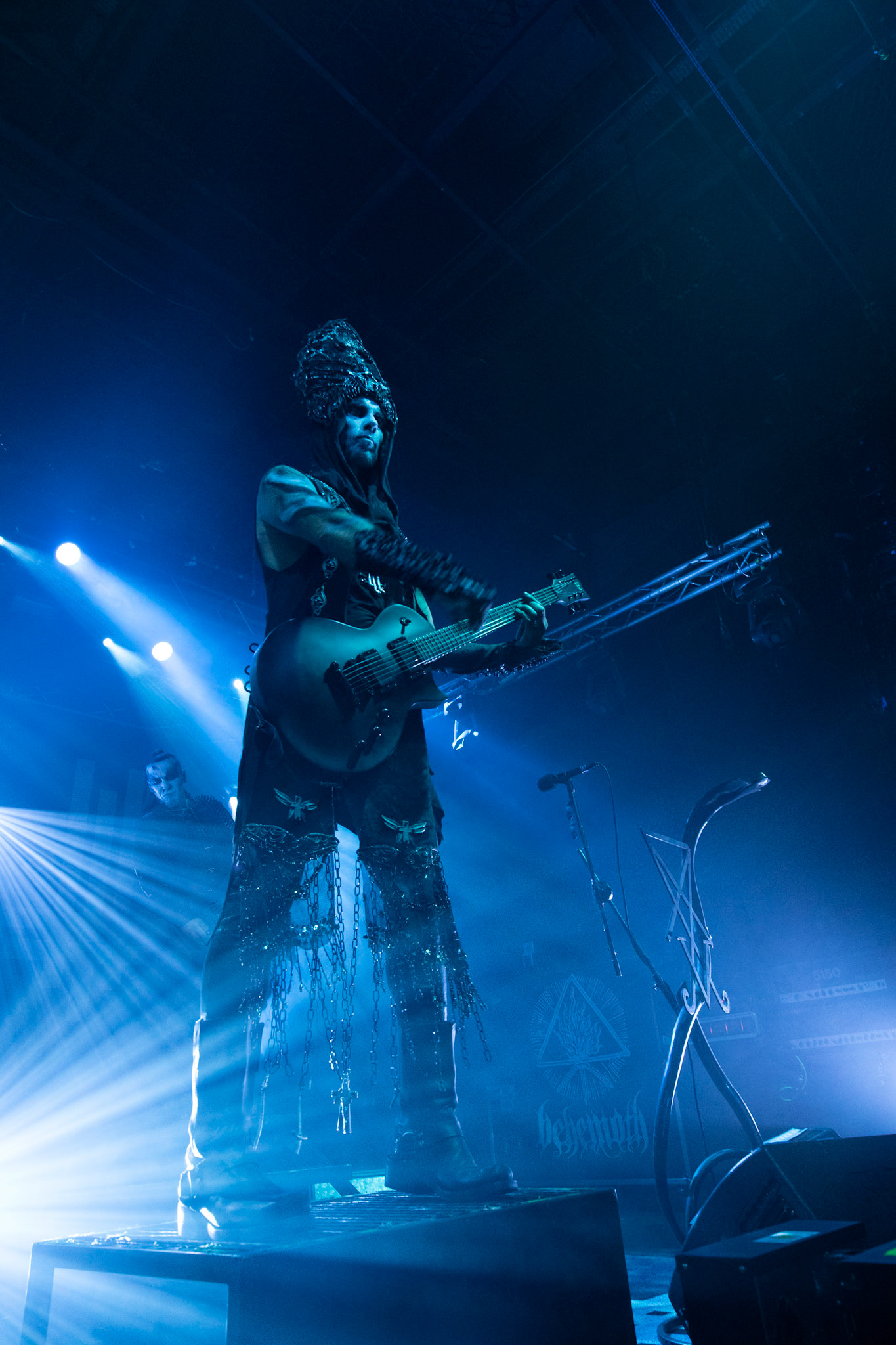 14.12.2018r. Behemoth koncert Merry Christless - Warszawa Progresja, Adam "Nergal" Darski – gitara, wokal prowadzący, 
Zbigniew "Inferno" Promiński – perkusja,
Tomasz "Orion" Wróblewski – gitara basowa, Patryk "Seth" Sztyber – gitara,  fot. Andrzej Wasilkiewicz/Reporter