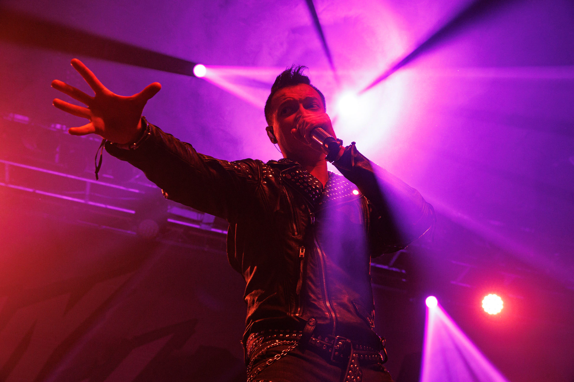 18.12.2021 Nocny Kochanek - Antysylwester Antyradia,18 lat klubu Progresja,Nocny Kochanek - koncert Warszawa,Progresja, Zdrajcy Metalu, klasyczny heavy metal, Alter Ego, Night Mistress.n/z Krzysiek Sokolowski – wokal,Fot. Andrzej Wasilkiewicz/Reporter