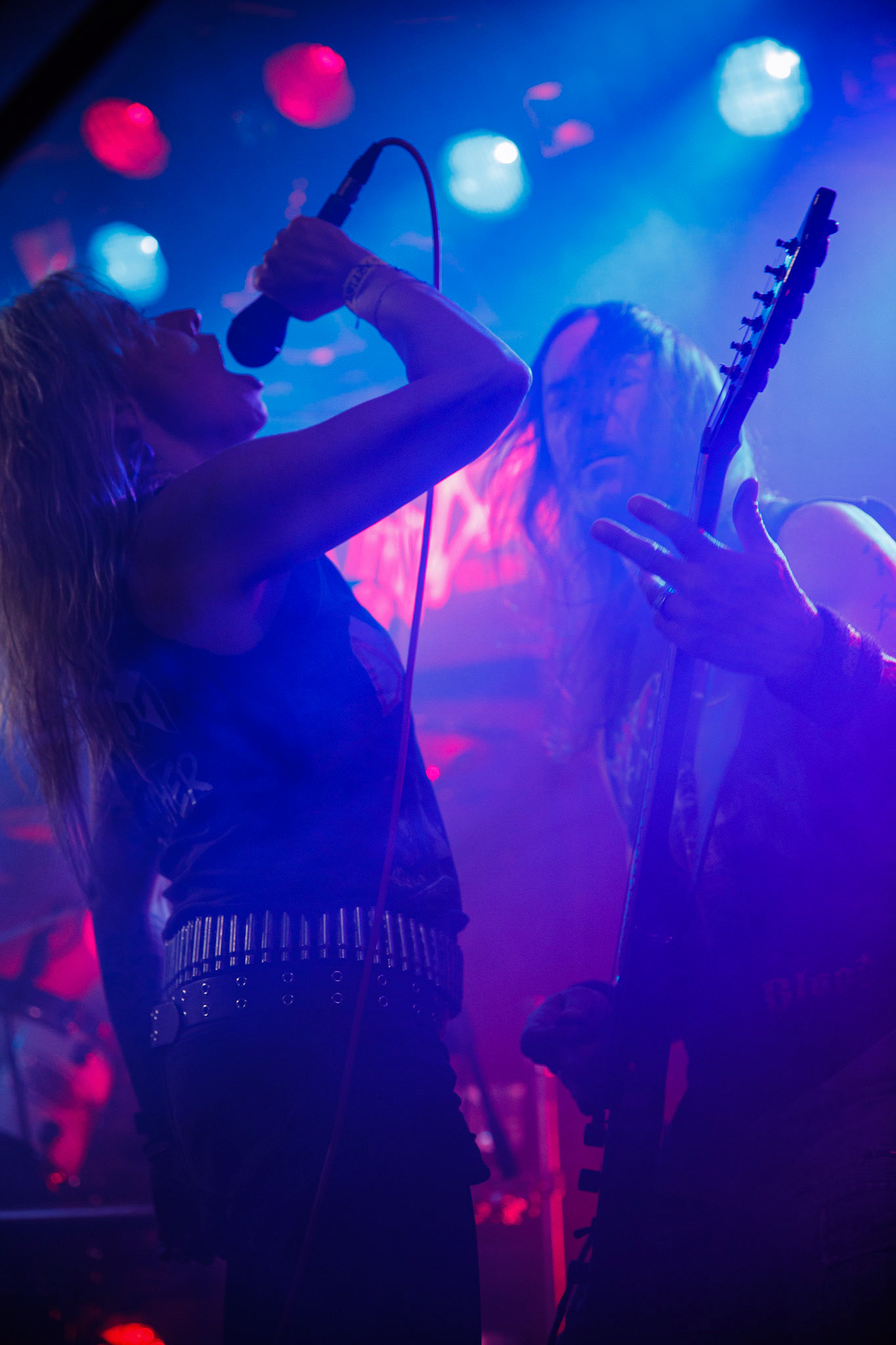 8.01.2022 War-Saw - thrashmetal.Koncert Czwarta Fala MMXXII klub VooDoo Warszawa.n/z Marek Agnostic Molenda - gitara,n/z Sylwia Papierska - wokal,Fot. Andrzej Wasilkiewicz/Reporter