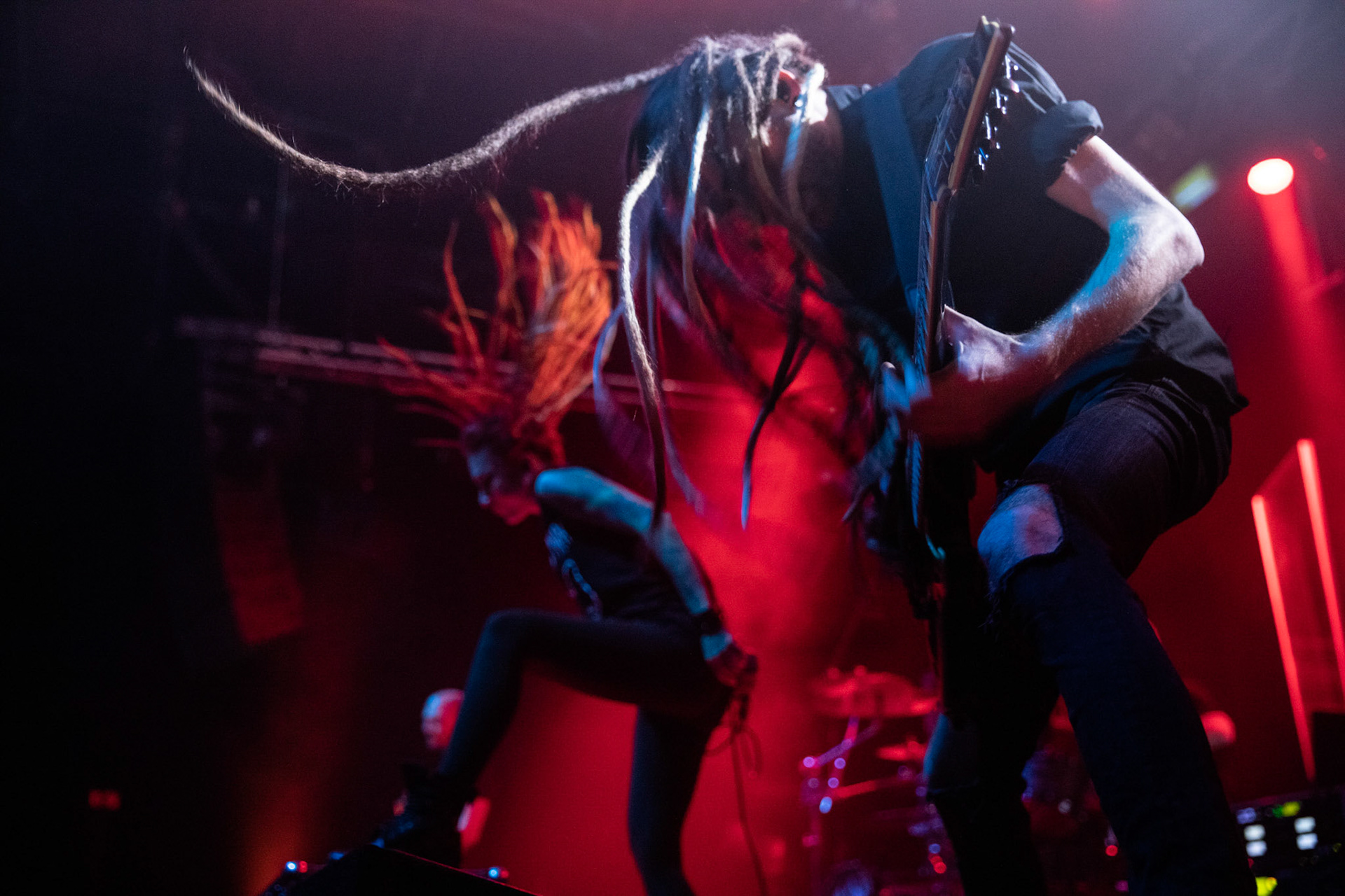 01.03.2019 Infected Rain- koncert warszawska Progresja, Infected Rain Moldovan nu metal, nu metalcore,
Vadim "Vidick" Ozhog - guitars, 
Vladimir Babici - bass, 
Serghei Babici - guitars, 
Eugen Voluta - drums,
Elena "Lena Scissorhands" Cataraga - vocals,