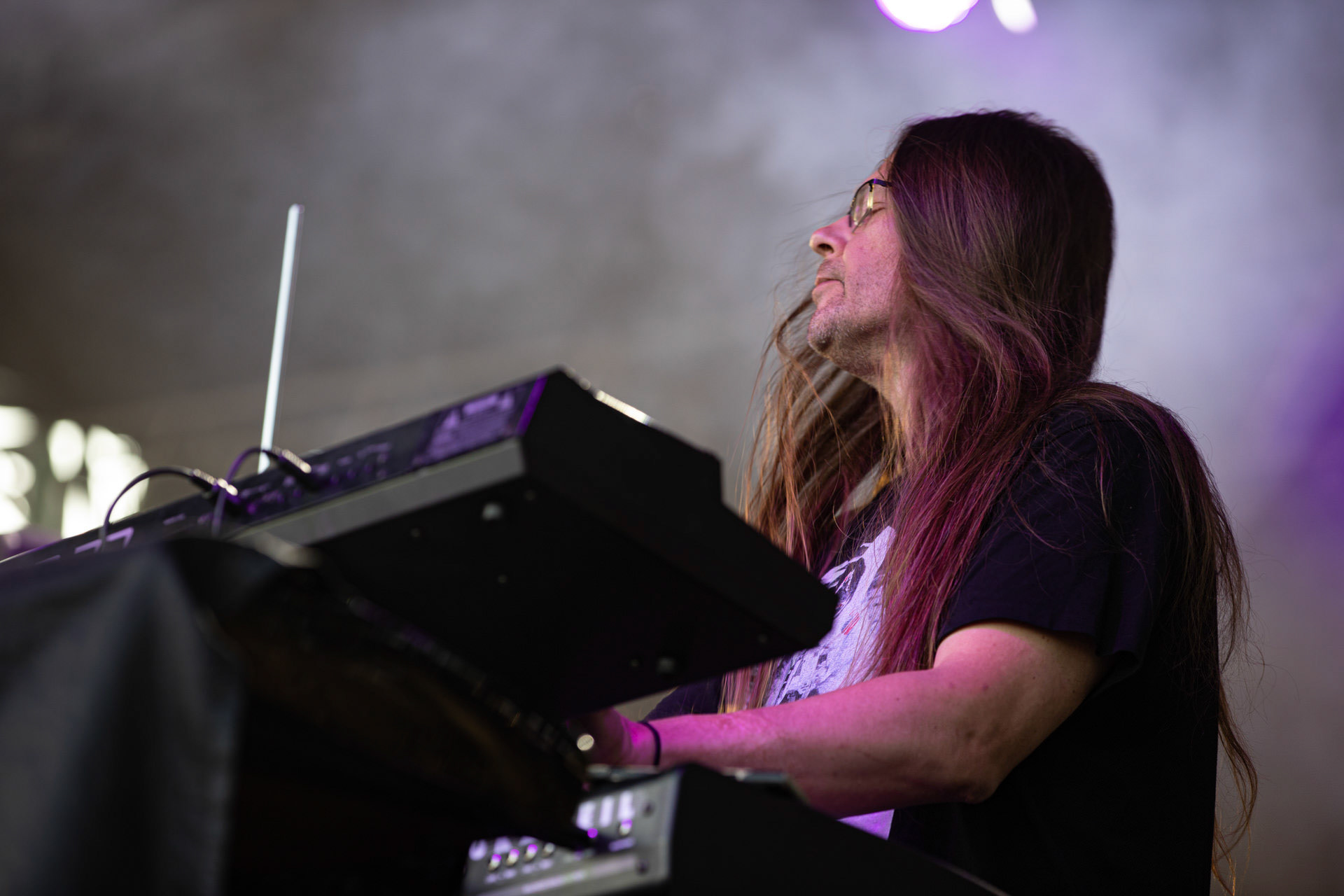 21.08.2021 koncert Collage w Warszawie,Letnia scena Progresji, Gramy do Woli.n/z Krzysztof Palczewski – instrumenty klawiszowe, Fot. Andrzej Wasilkiewicz/Reporter