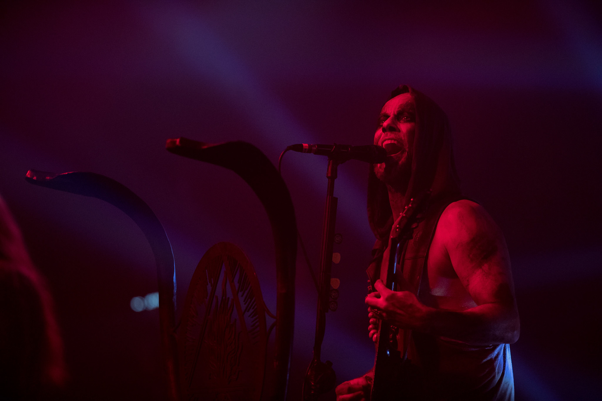 15.12.2017r. Behemoth koncert Merry Christless - Warszawa Progresja, Adam "Nergal" Darski – gitara, wokal prowadzący, 
Zbigniew "Inferno" Promiński – perkusja,
Tomasz "Orion" Wróblewski – gitara basowa, Patryk "Seth" Sztyber – gitara,  fot. Andrzej Wasilkiewicz/Reporter