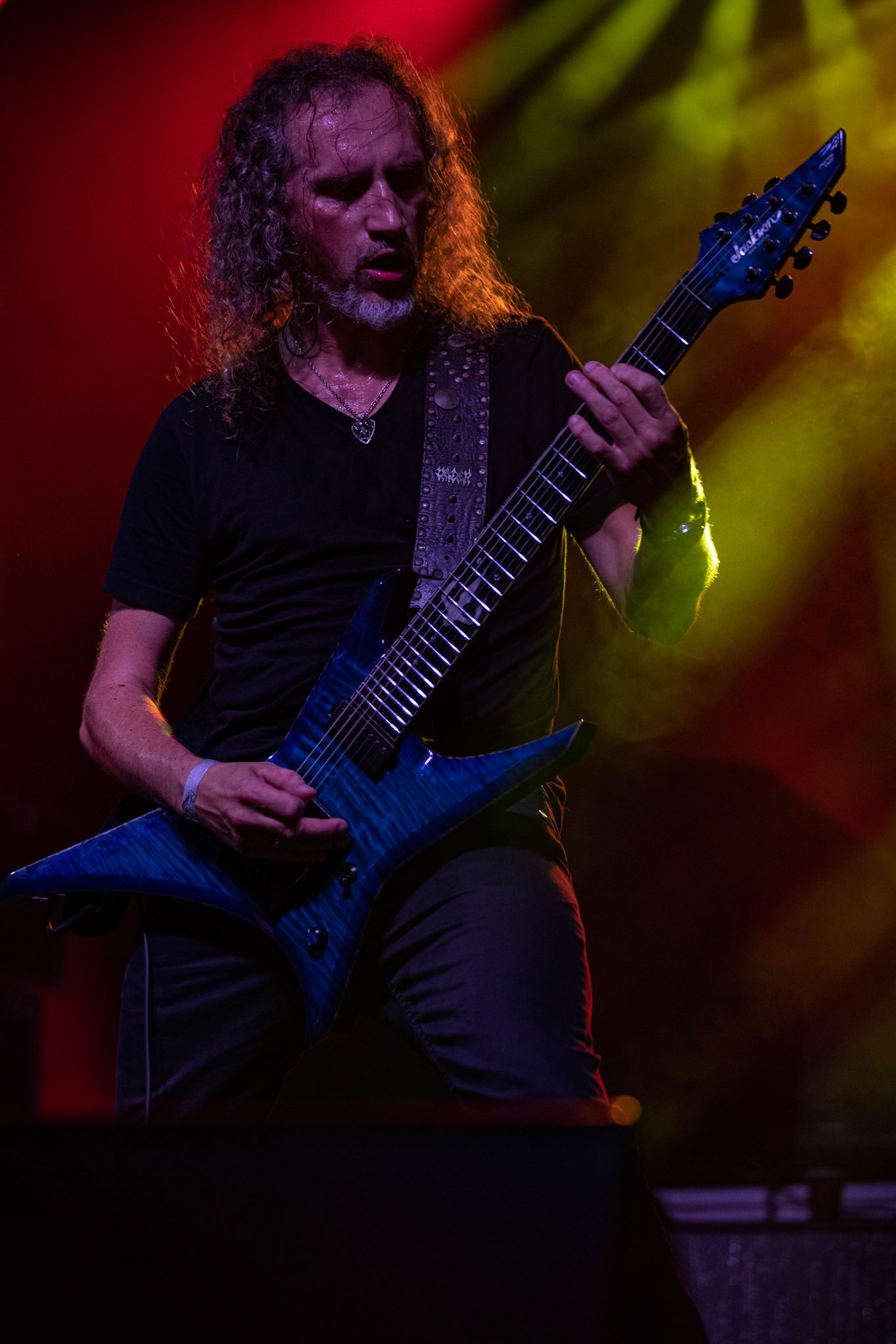 12.09.2021 - KAT i Roman Kostrzewski - koncert "Do zobaczenia w piekle" Wroclaw, Centrum Koncertowe A2.  Marek „Spider” Pająk (Vader),fot. Andrzej kaziq Wasilkiewicz